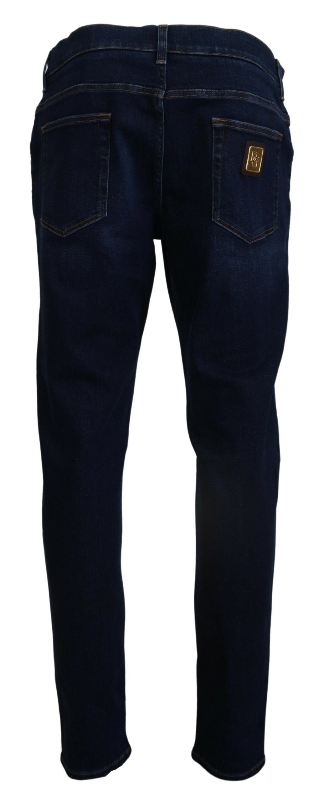 Тъмносини памучни дънки SKINNY