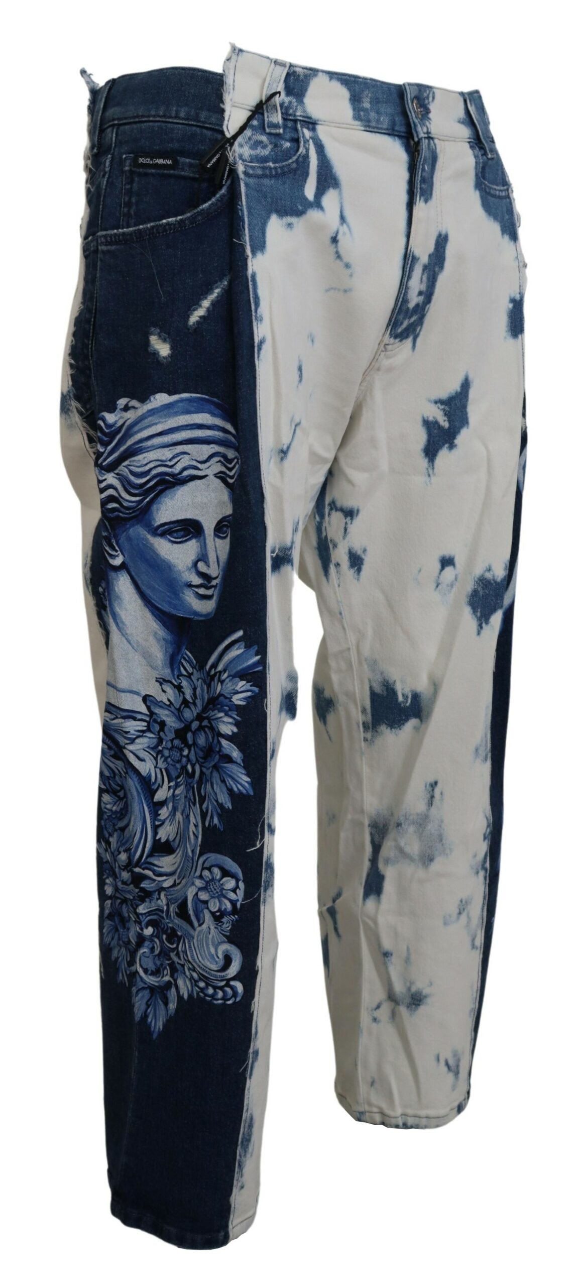 Сини дънки Caesar Denim с широка кройка от памук