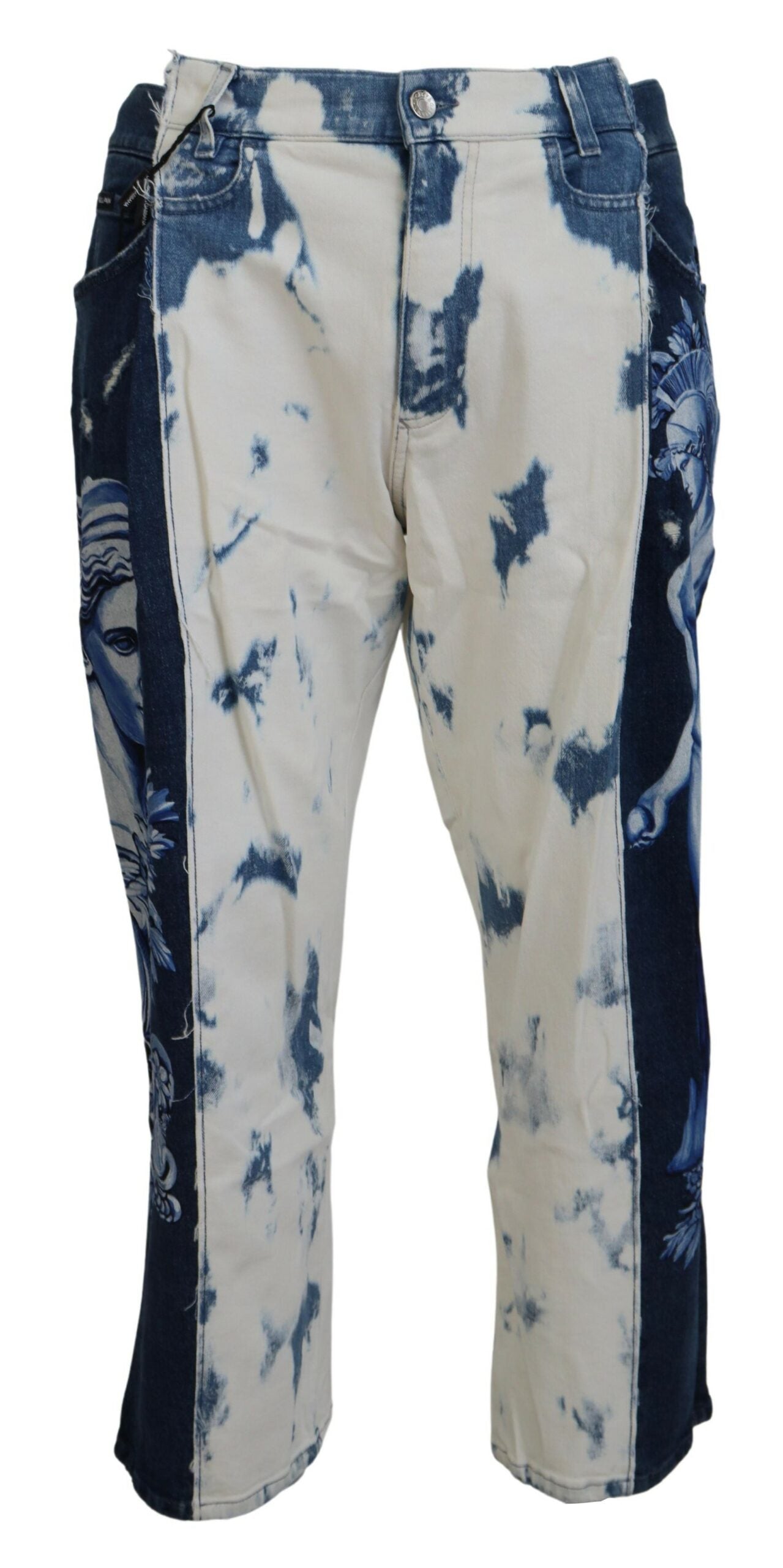 Сини дънки Caesar Denim с широка кройка от памук