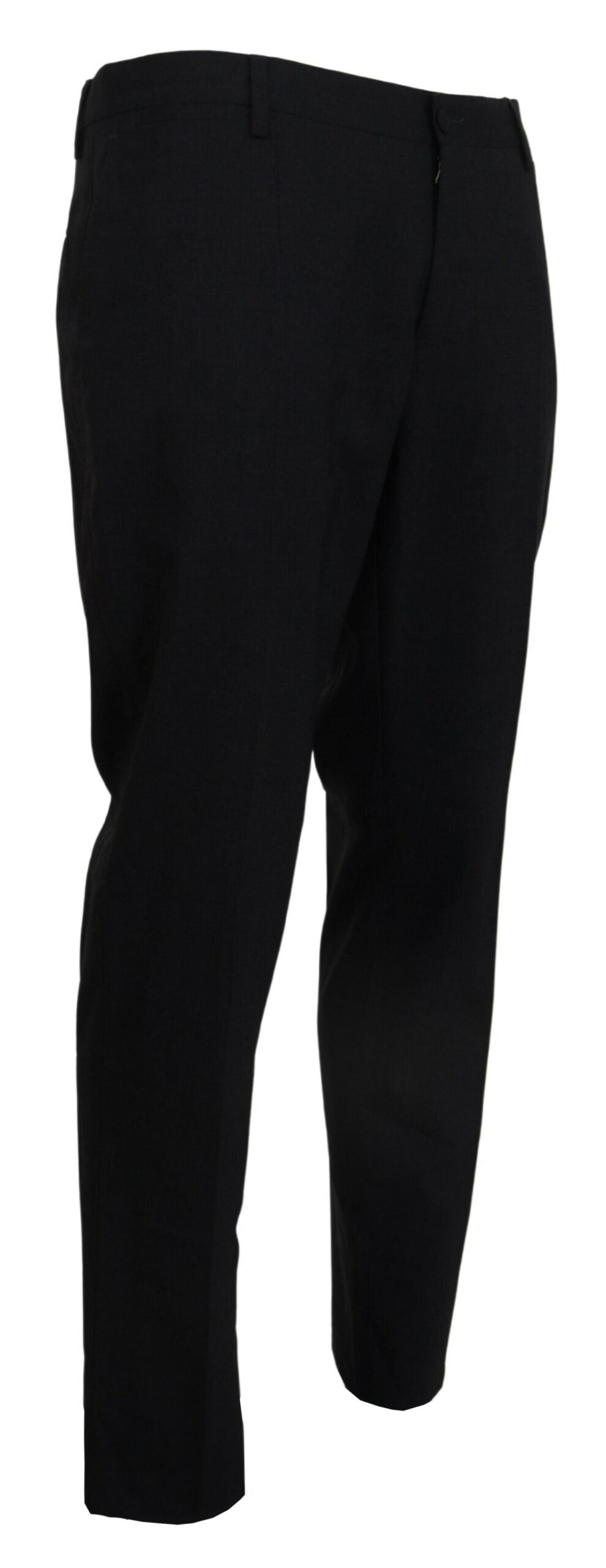 Grijze wollen stretchjurk, formele slim fit broek