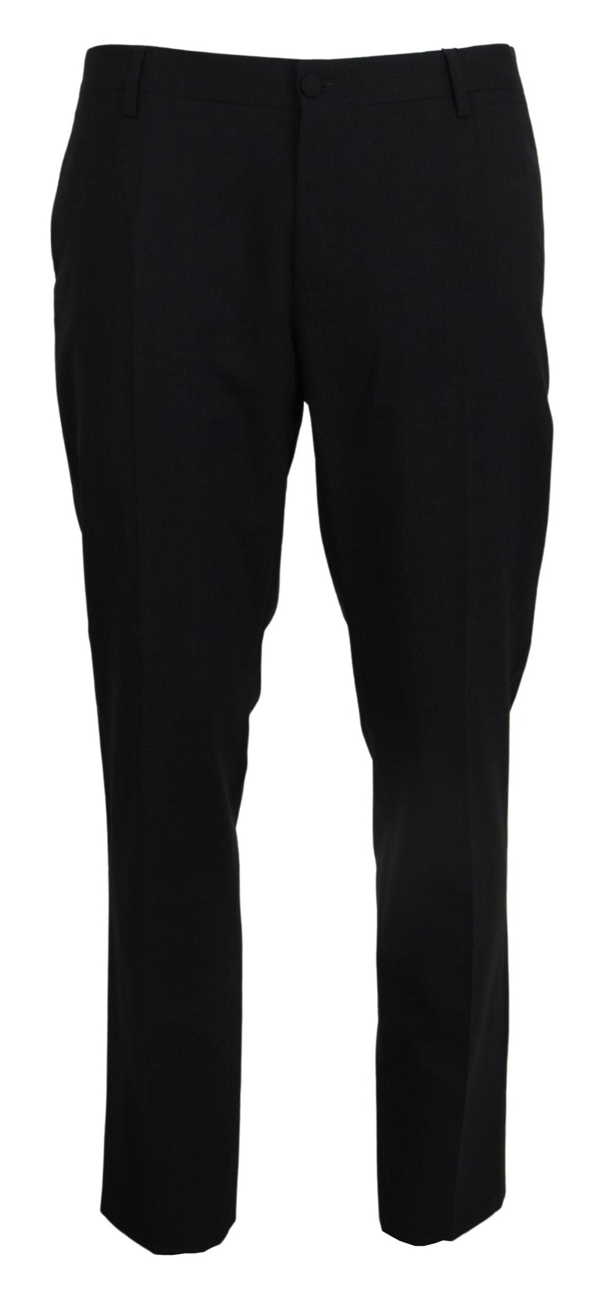 Grijze wollen stretchjurk, formele slim fit broek