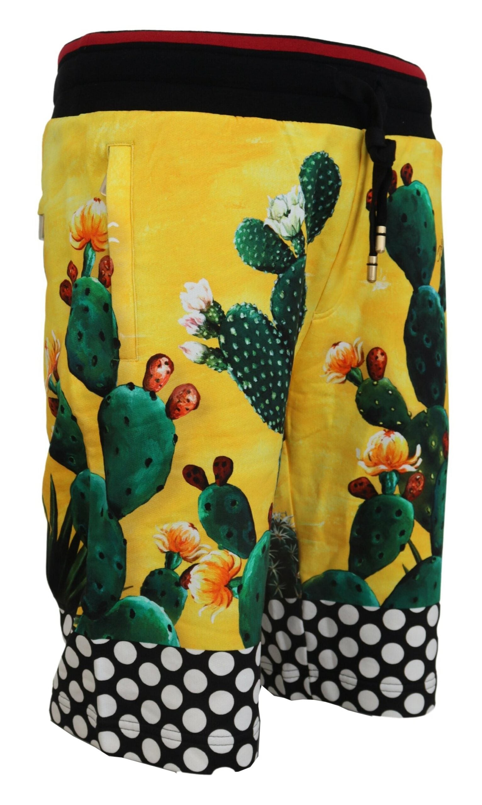 Veelkleurige katoenen sweatshorts met cactusprint