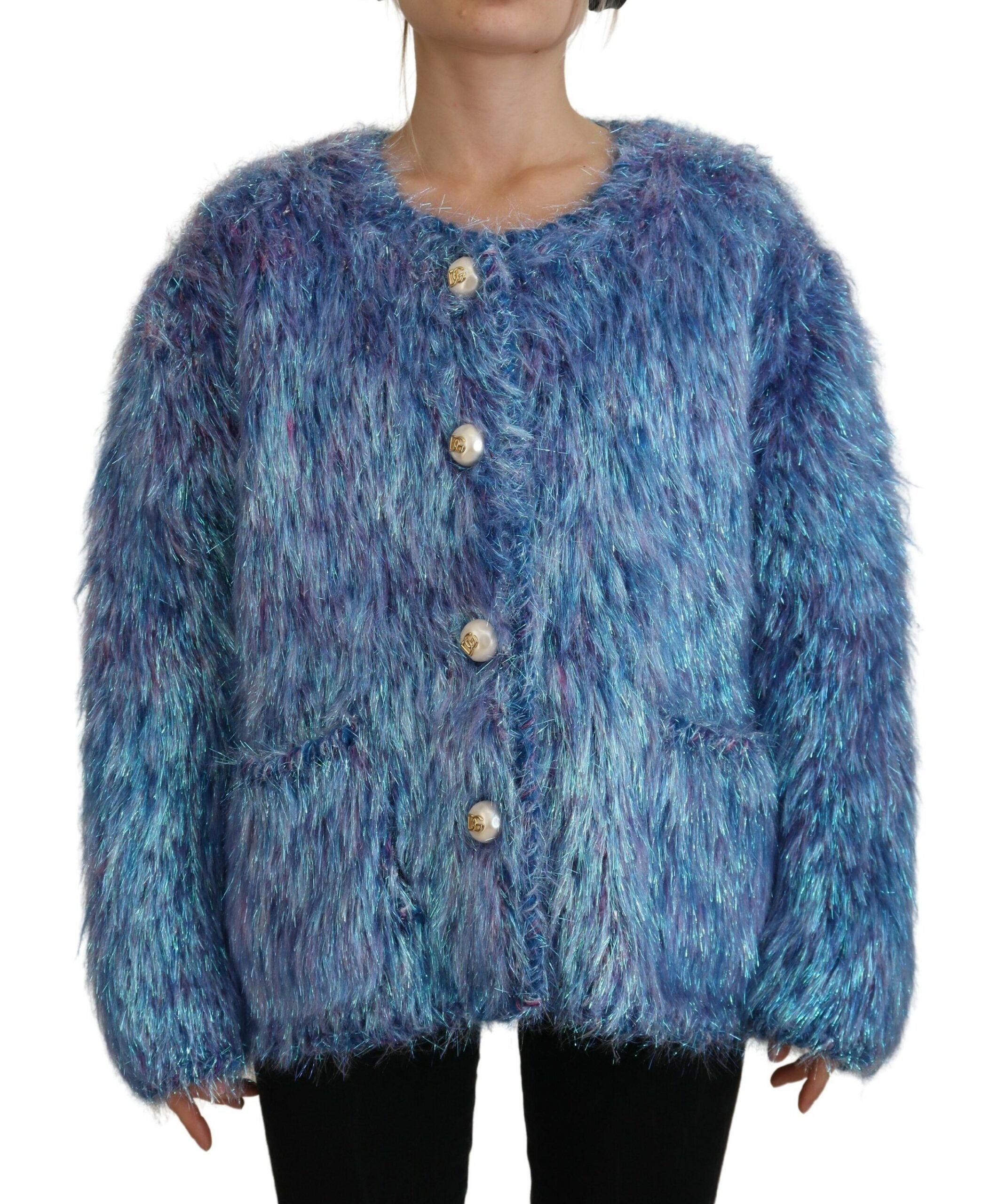 Jas met veelkleurige polyester franjes