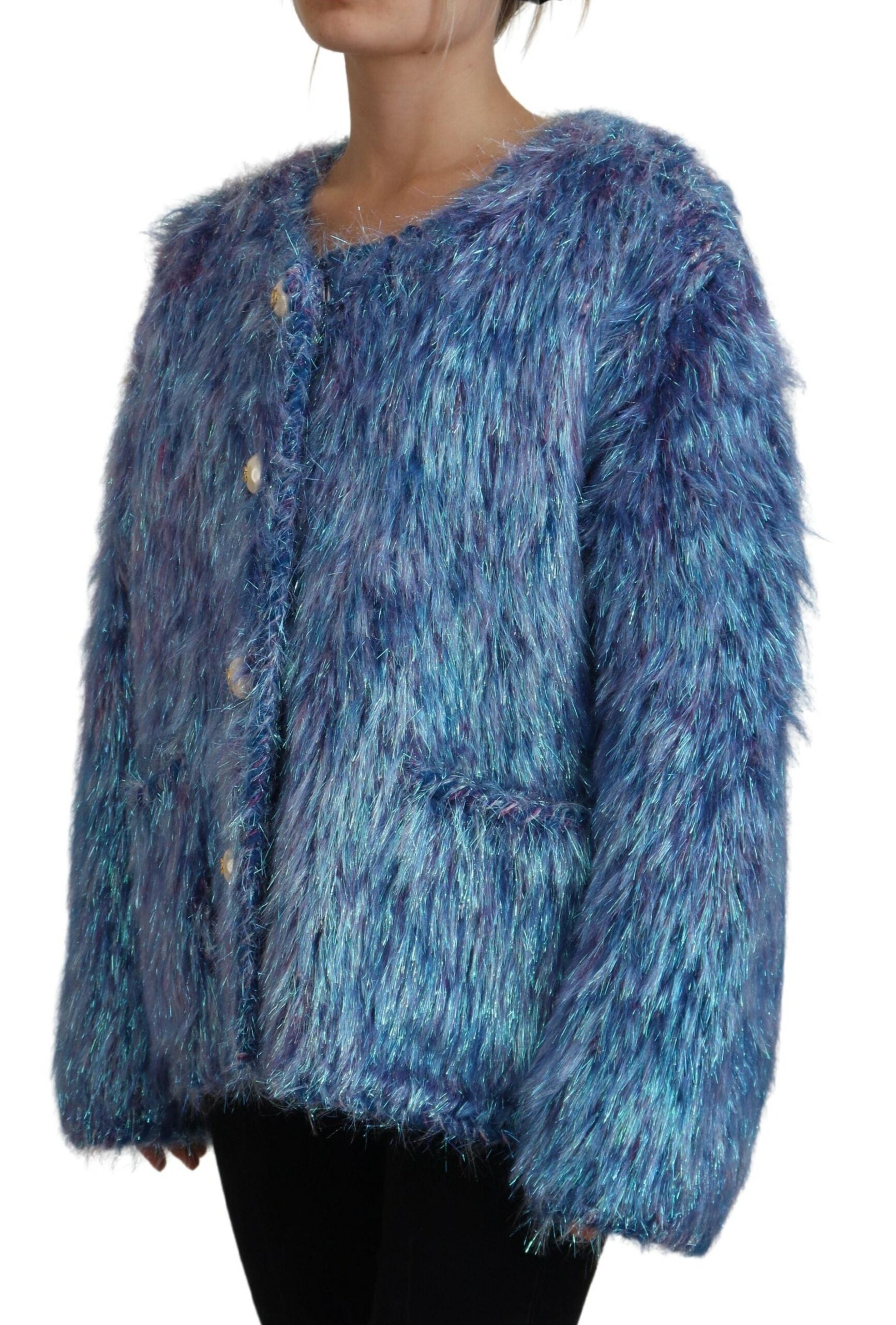 Jas met veelkleurige polyester franjes