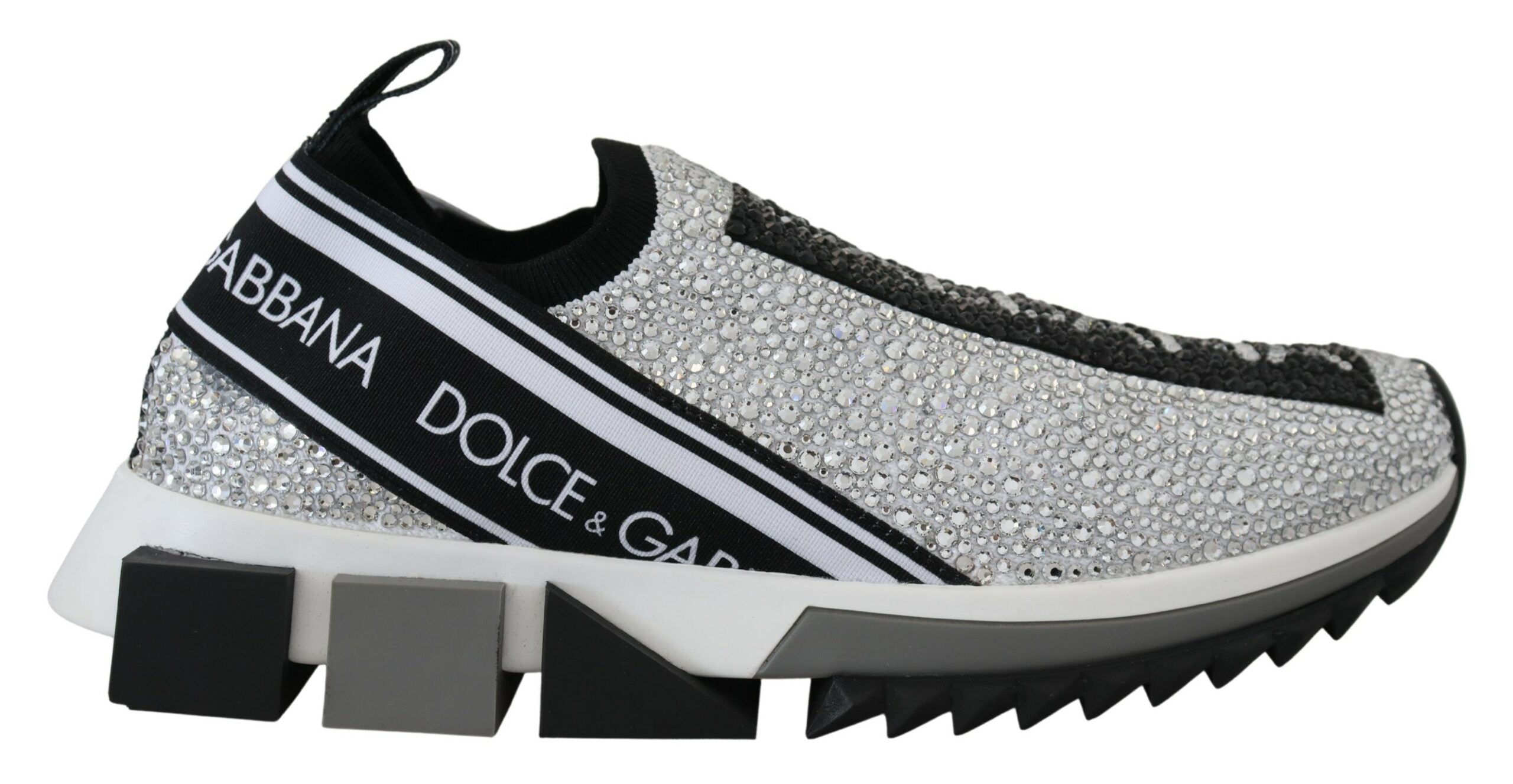 Zilveren Sorrento Sneakers met Strass