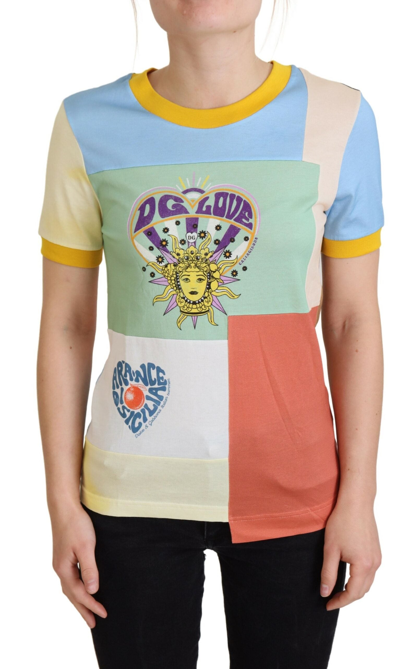 Multicolor Katoen DG Love Patchwork