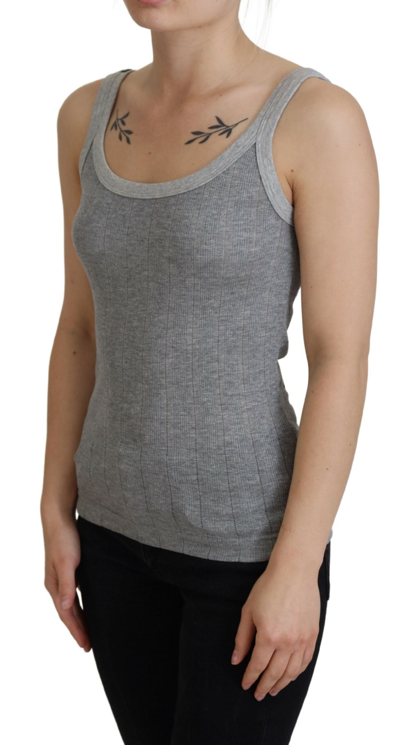 Grijs katoenen modal Canotta tanktop T-shirt