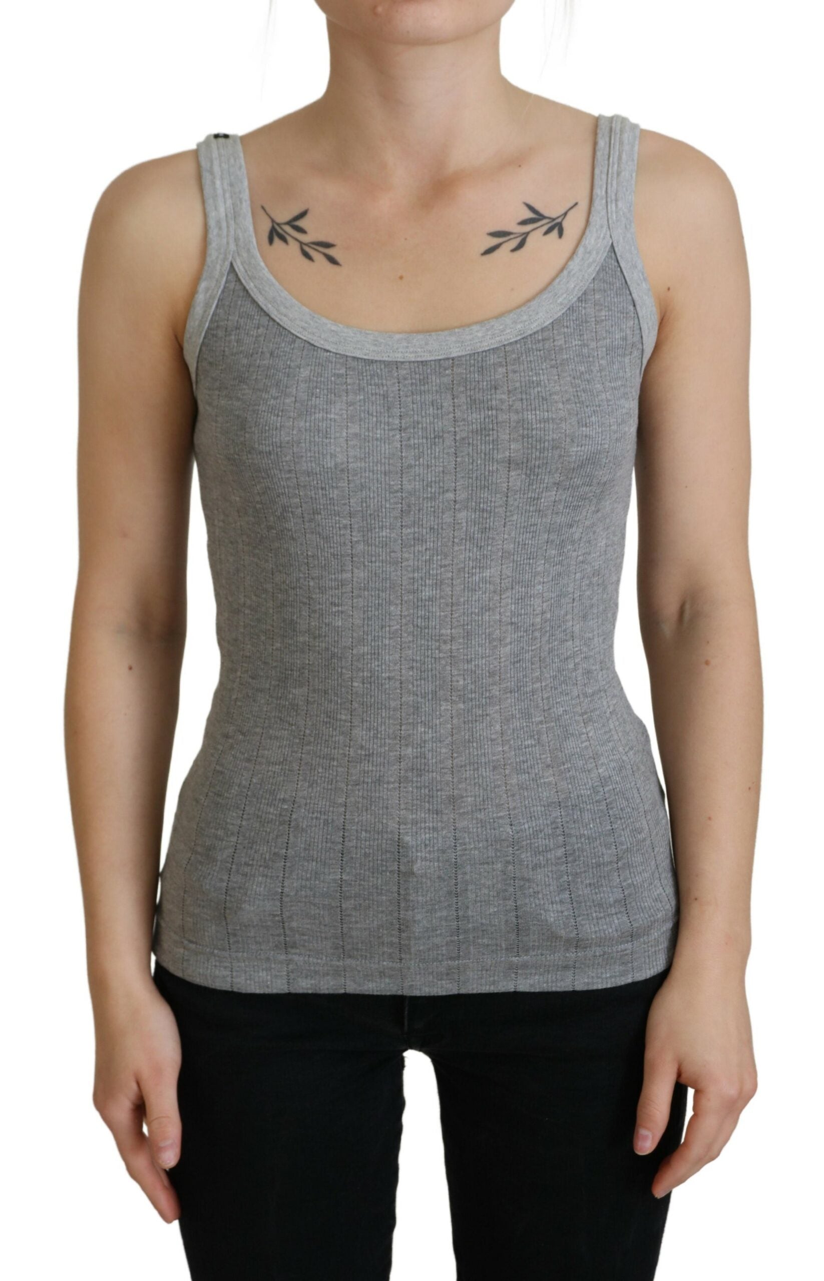 Grijs katoenen modal Canotta tanktop T-shirt