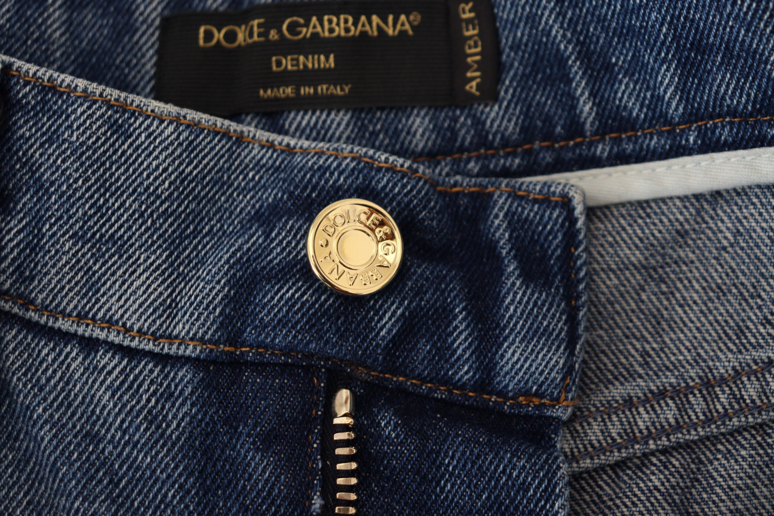 Blauwe gescheurde skinny denim katoenen jeans