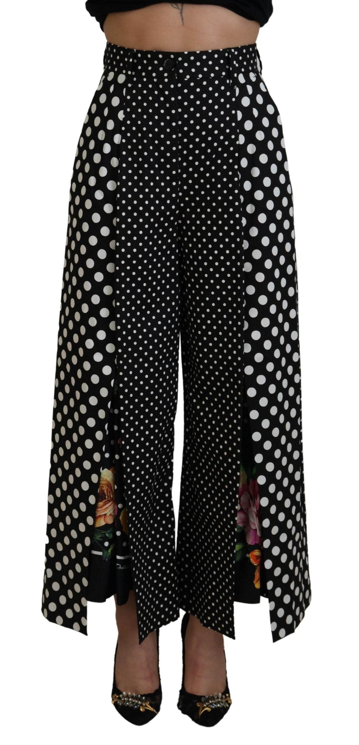 Multicolor Polka Dots High Waist Broek