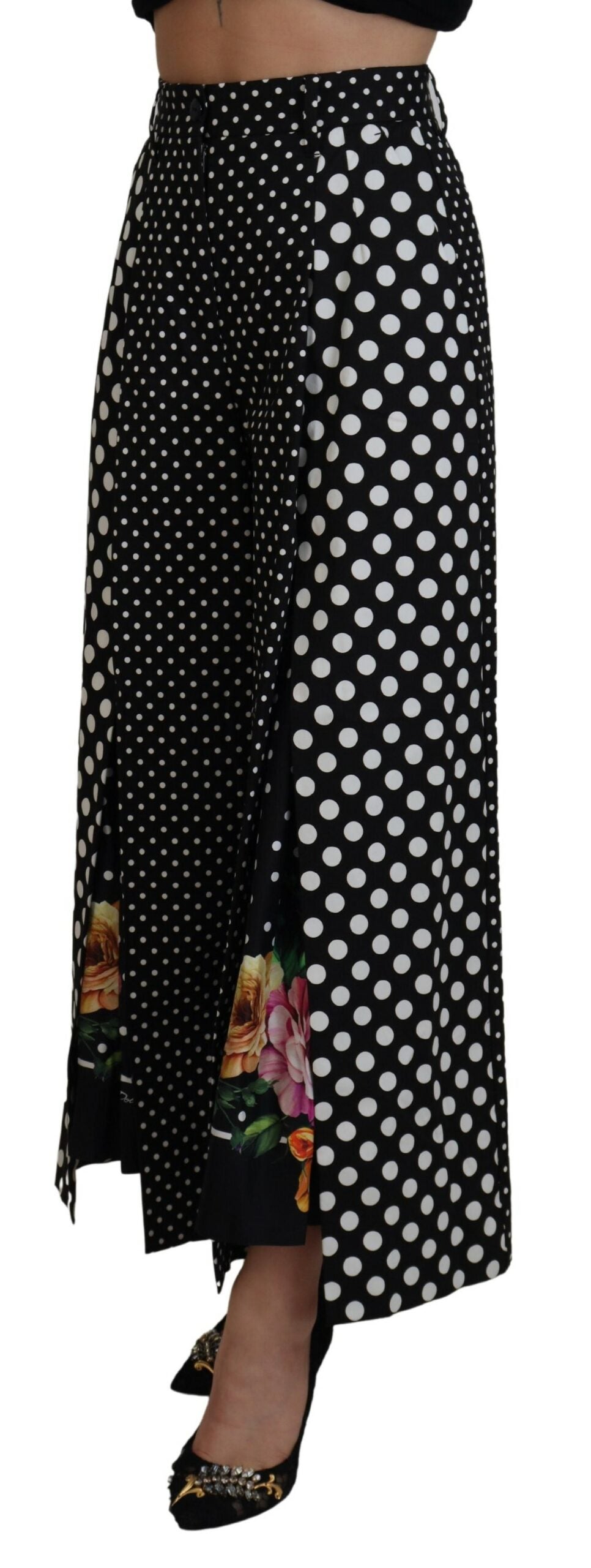 Multicolor Polka Dots High Waist Broek