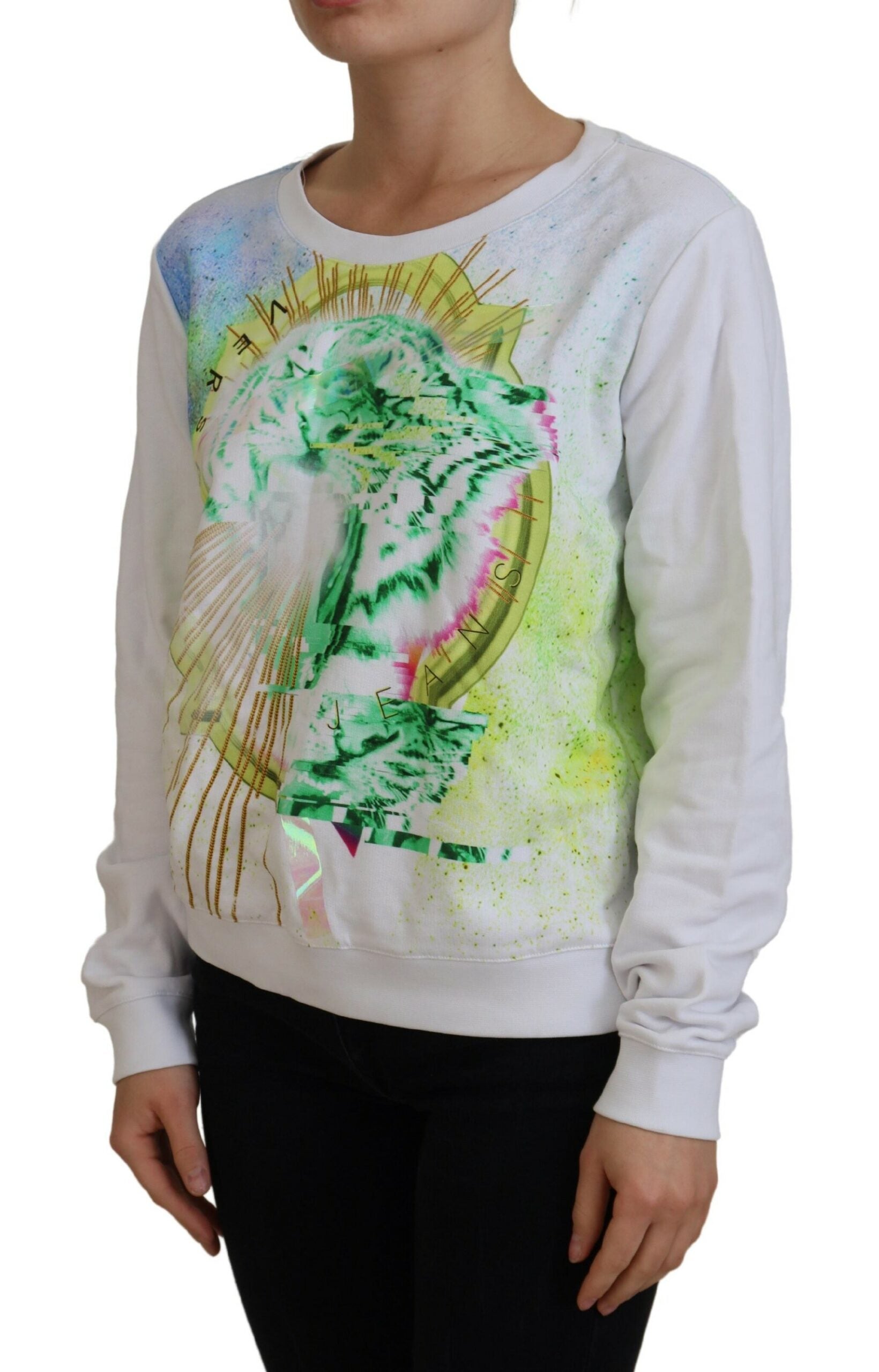 Witte trui met lange mouwen en grafische print