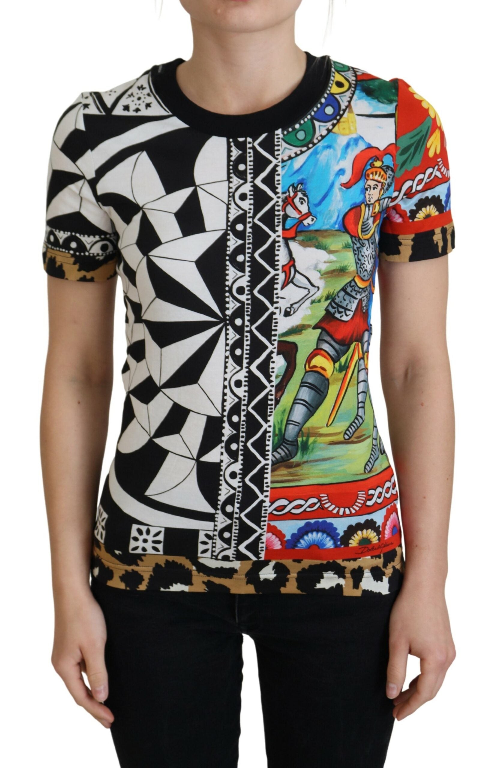 Veelkleurige bedrukte dames exclusieve top