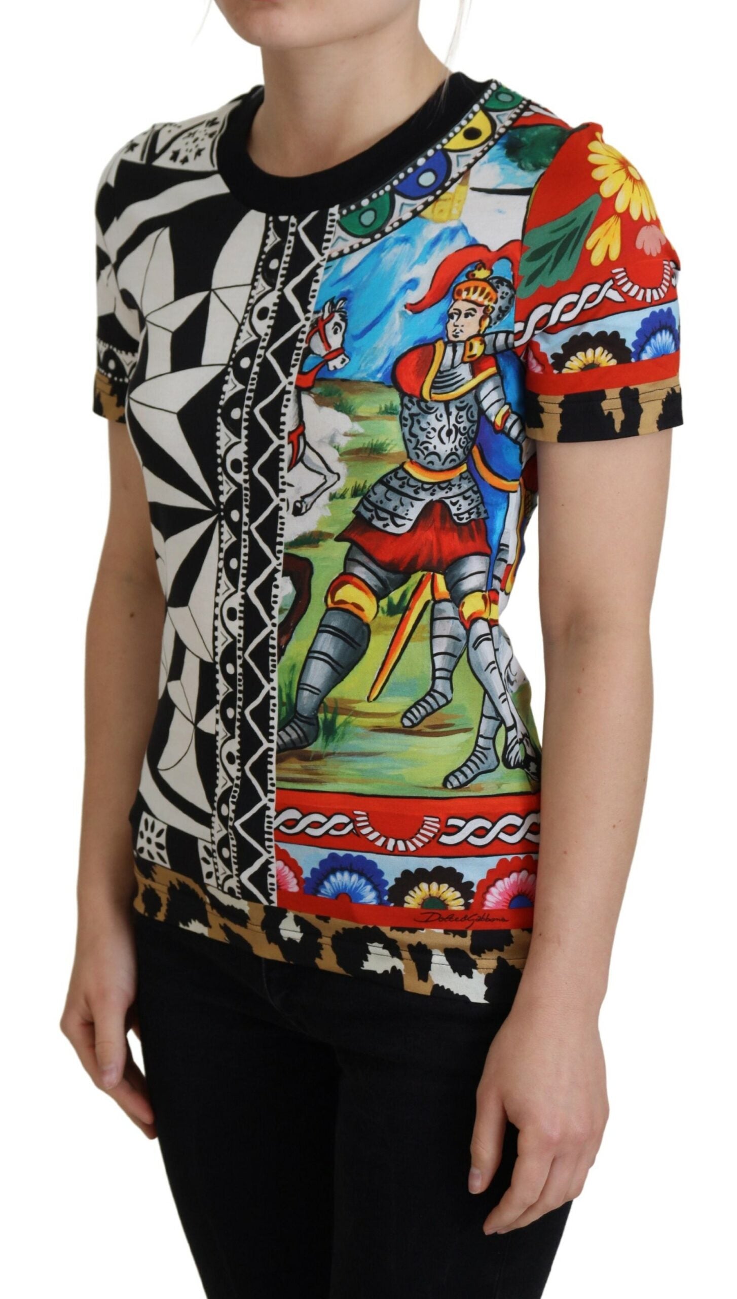 Veelkleurige bedrukte dames exclusieve top