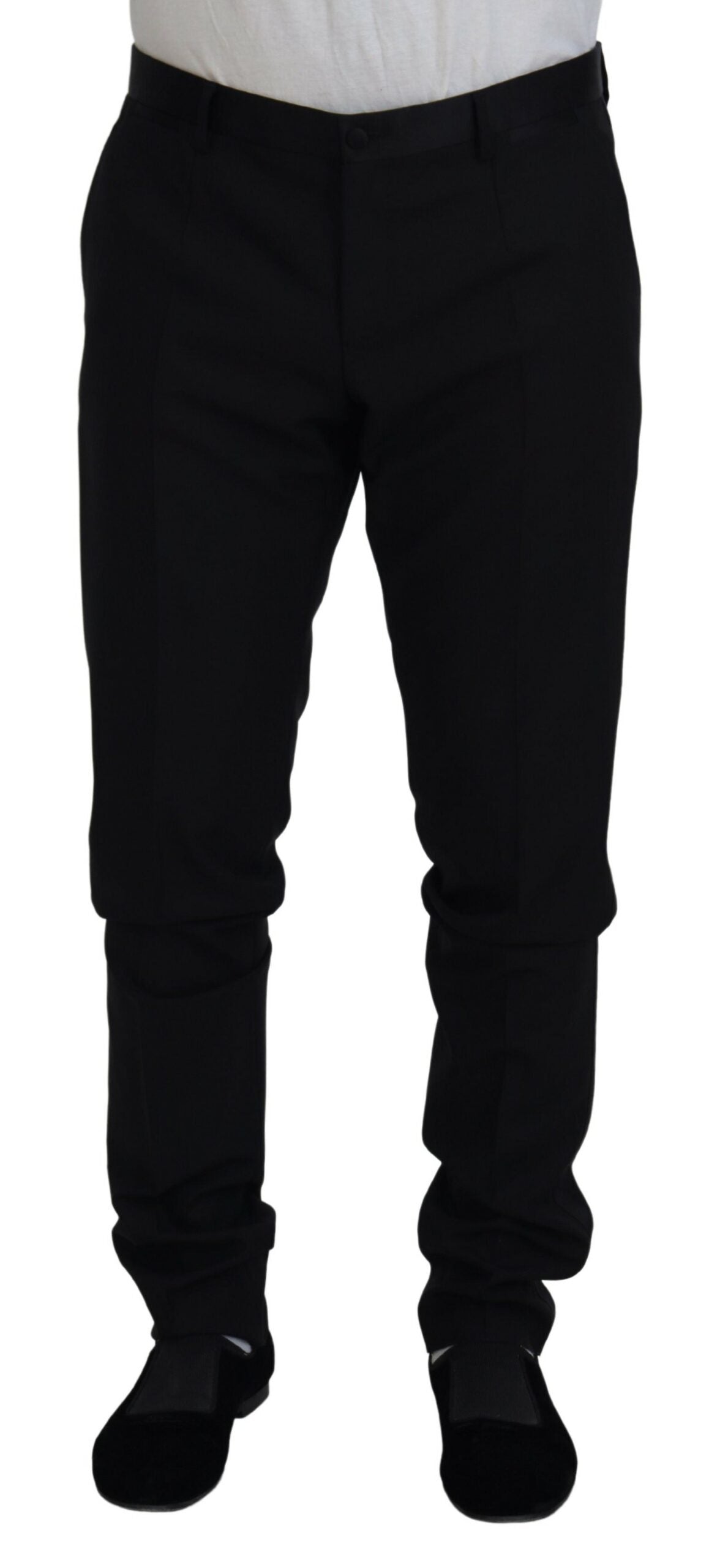 Zwarte wollen chino-jurk formele broek