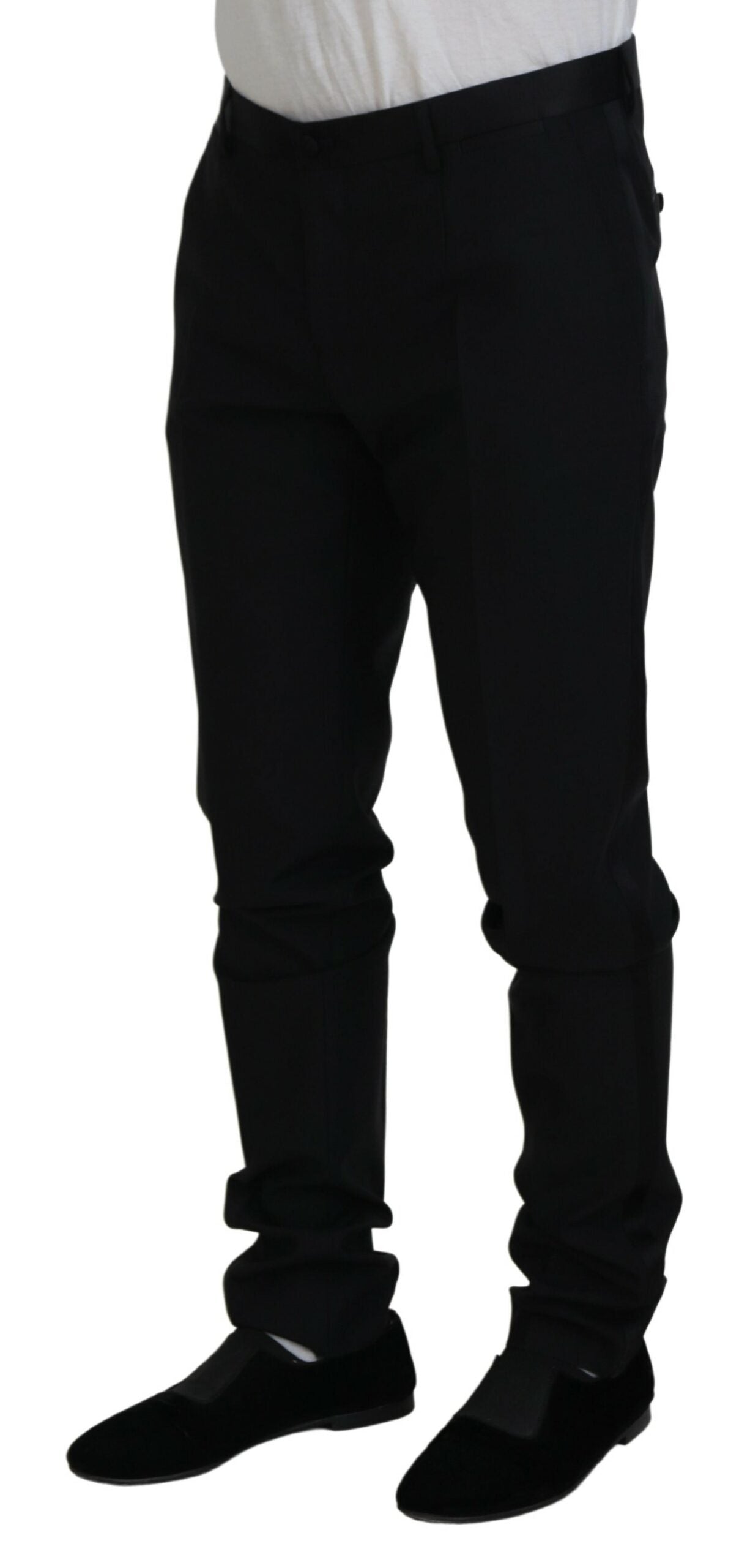 Zwarte wollen chino-jurk formele broek