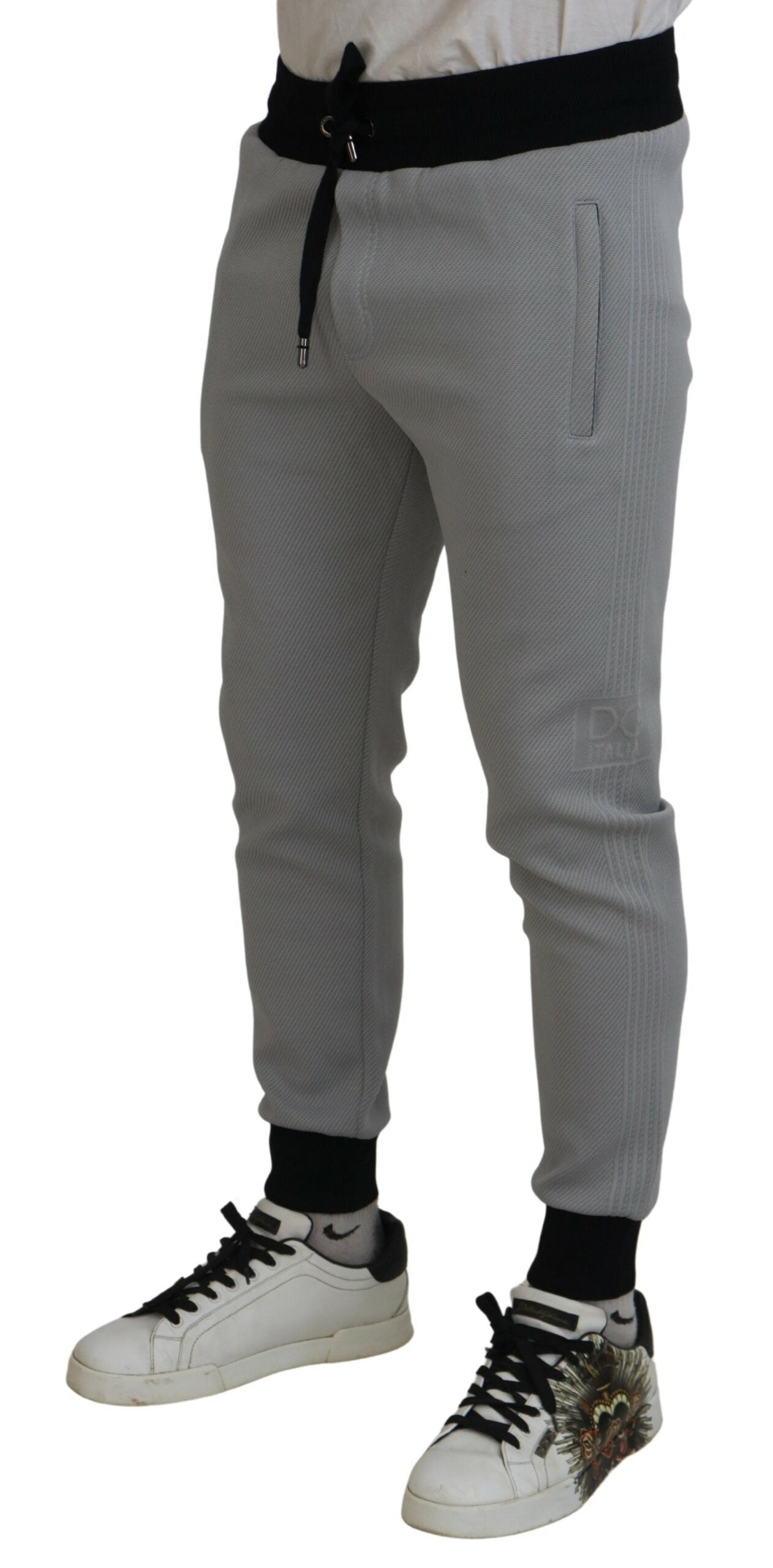 Grijze polyester joggingbroek