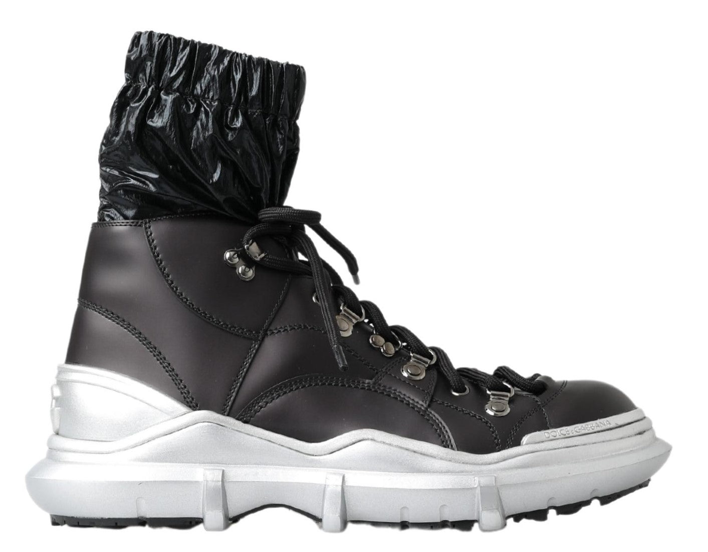 Zwarte nylon Galileo hoge sneakers