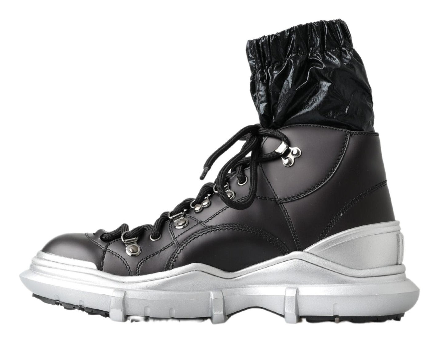 Zwarte nylon Galileo hoge sneakers