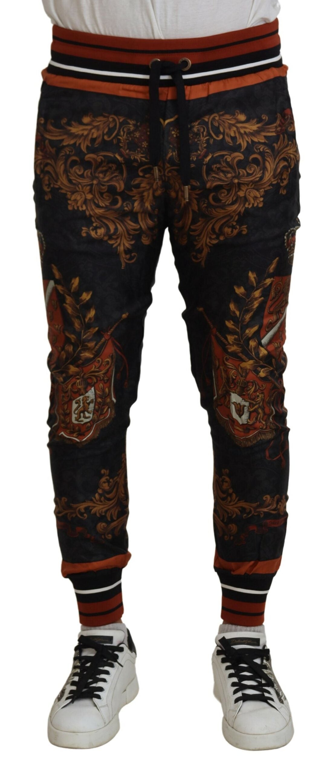 Grijze zijden barok kroonbroek sportbroek