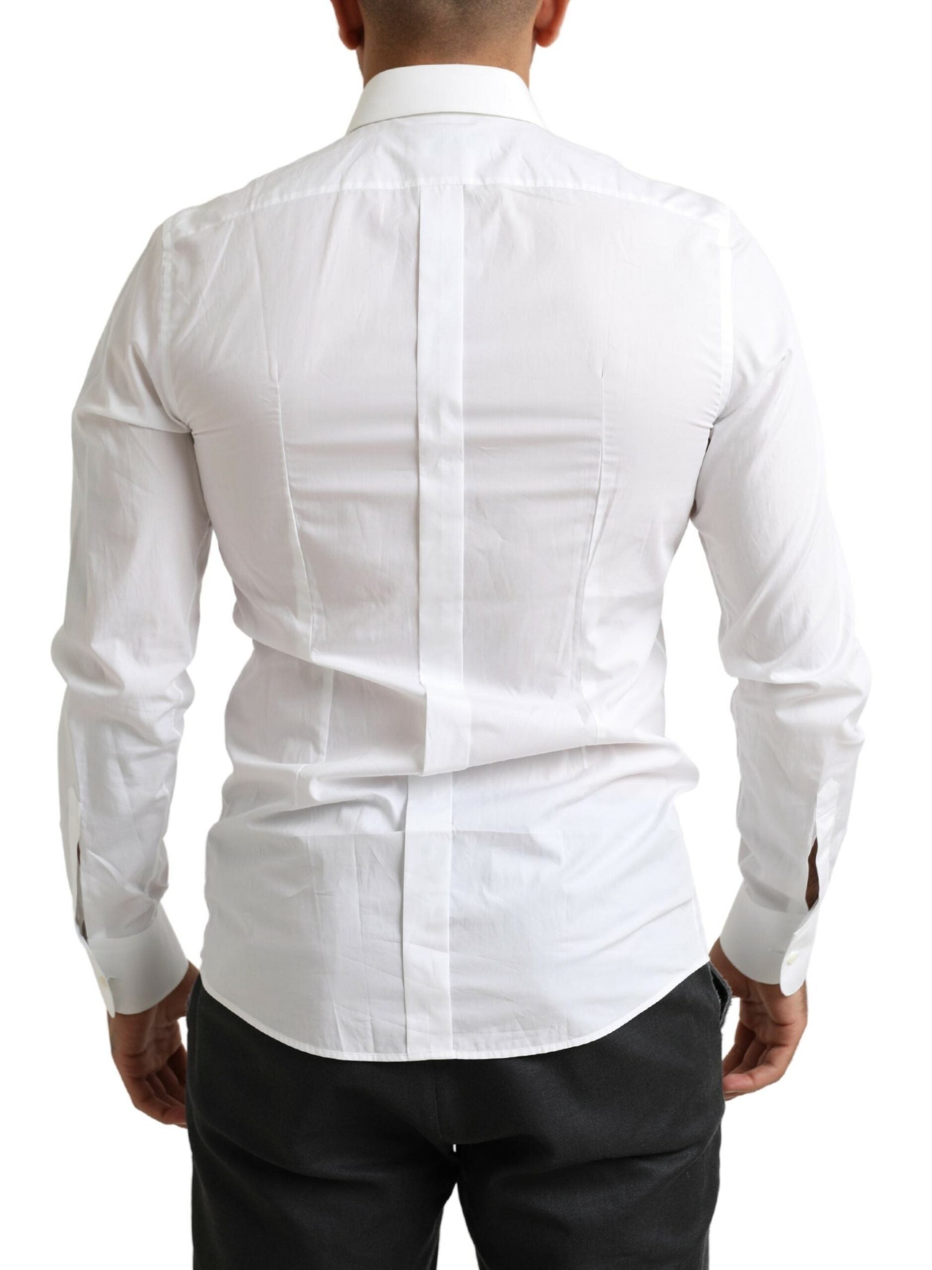 Wit smoking slim fit barok overhemd