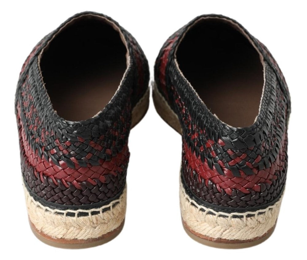 Zwarte Bordeaux Buffelleren Espadrille Schoenen