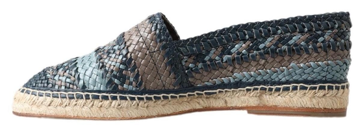 Blauwgrijze leren buffelleerschoenen