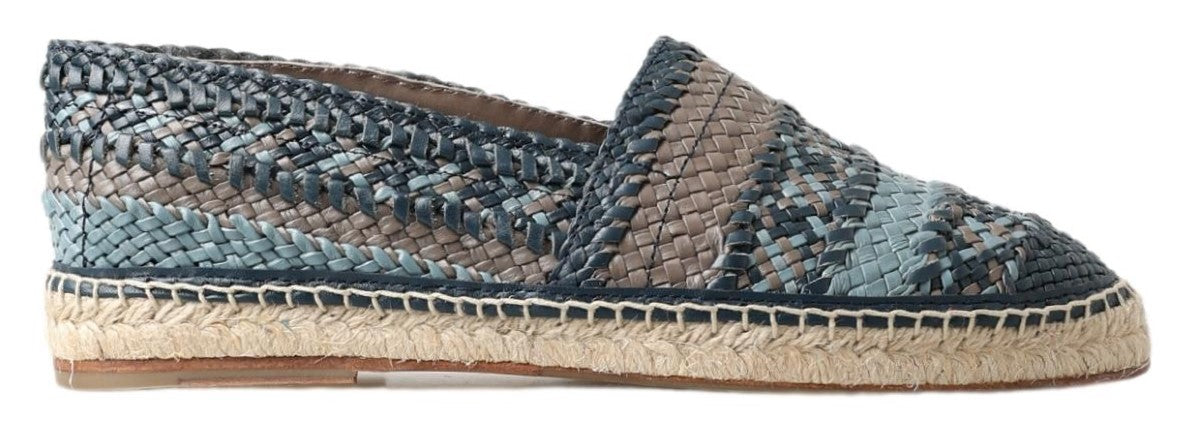 Blauwgrijze leren buffelleerschoenen