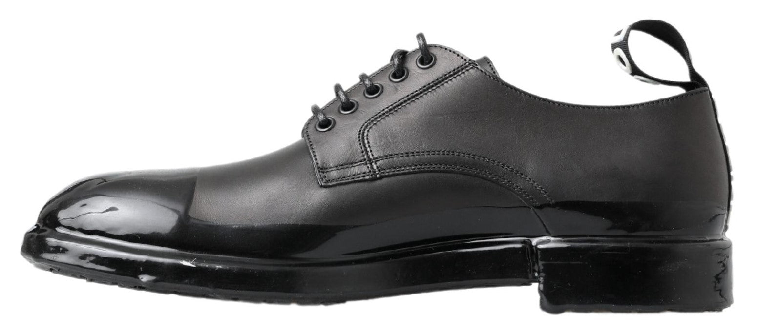 Zwarte leren derby-schoenen