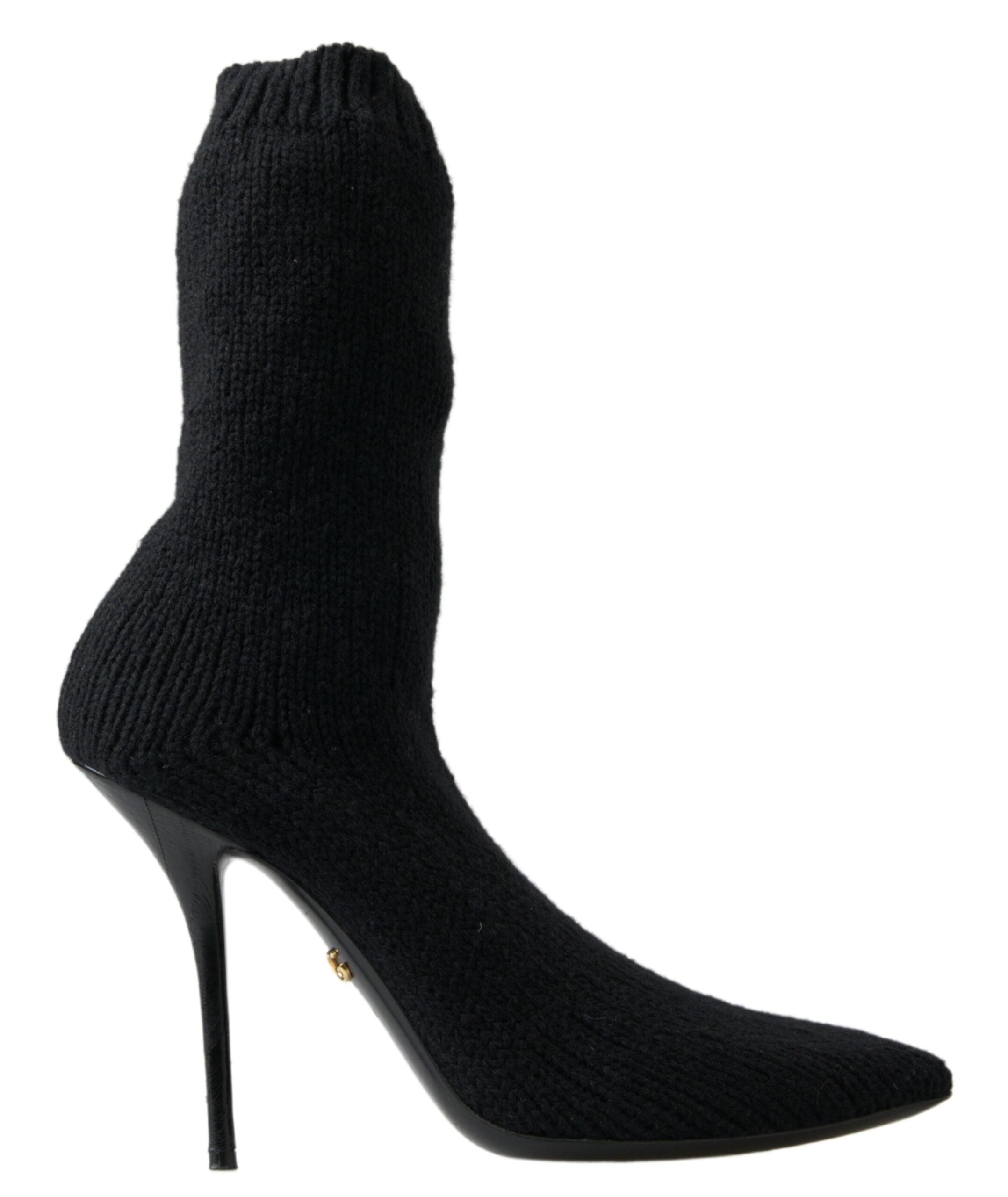Zwarte stilettohak dameslaarzen met halfhoge hak