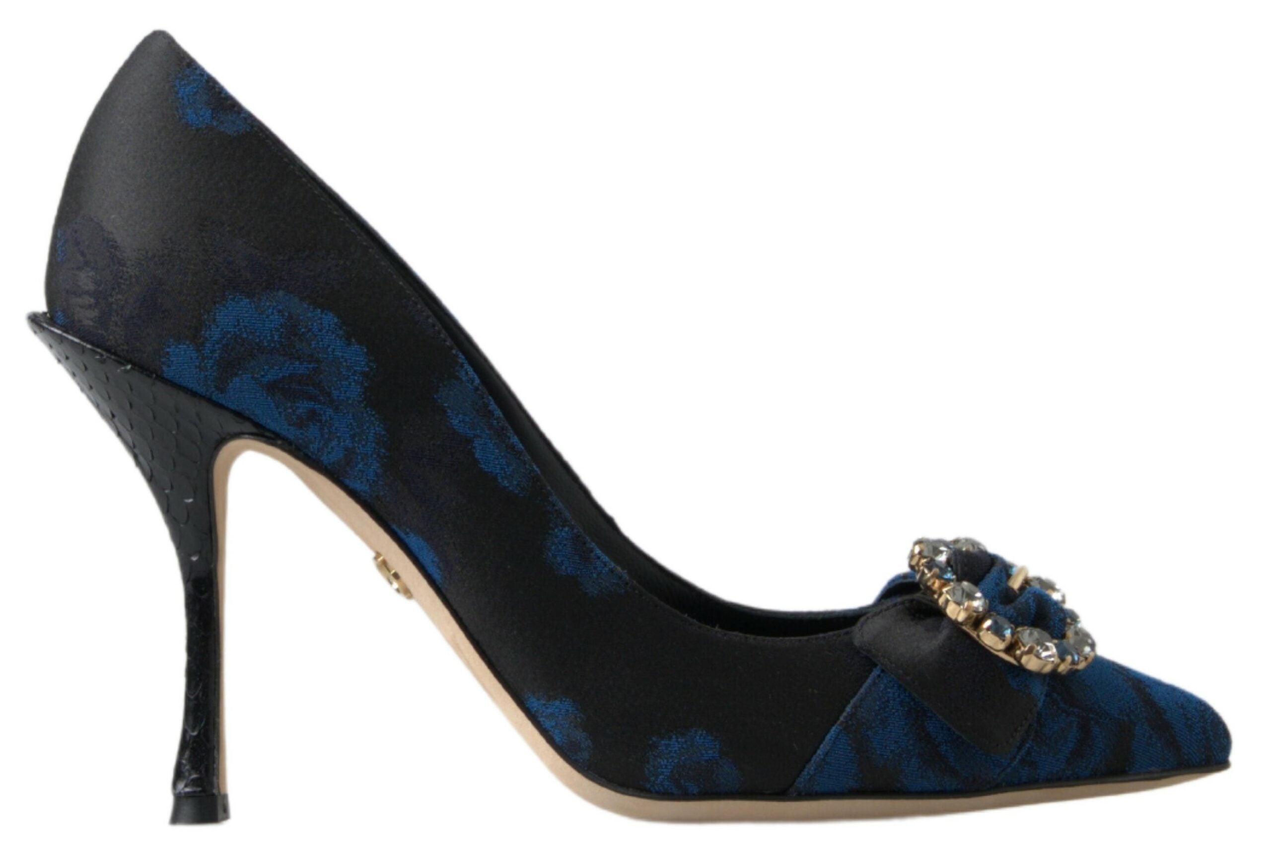 Blauwe Ayers Crystal Pumps met bloemenprint