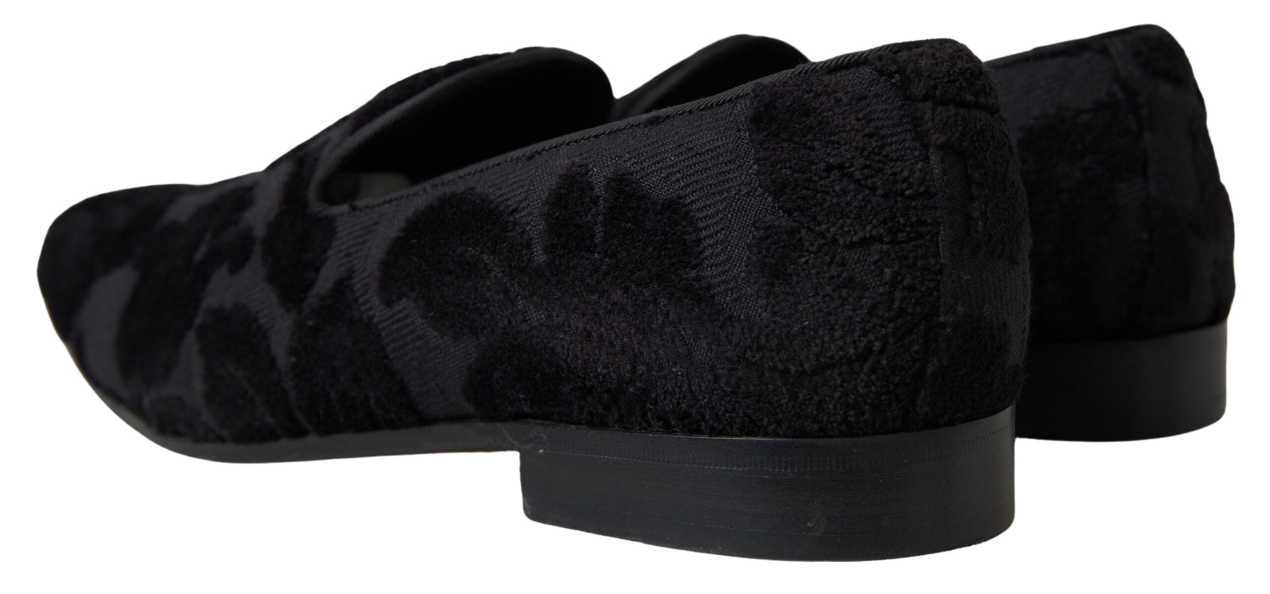 Zwarte brokaat loafers formele schoenen