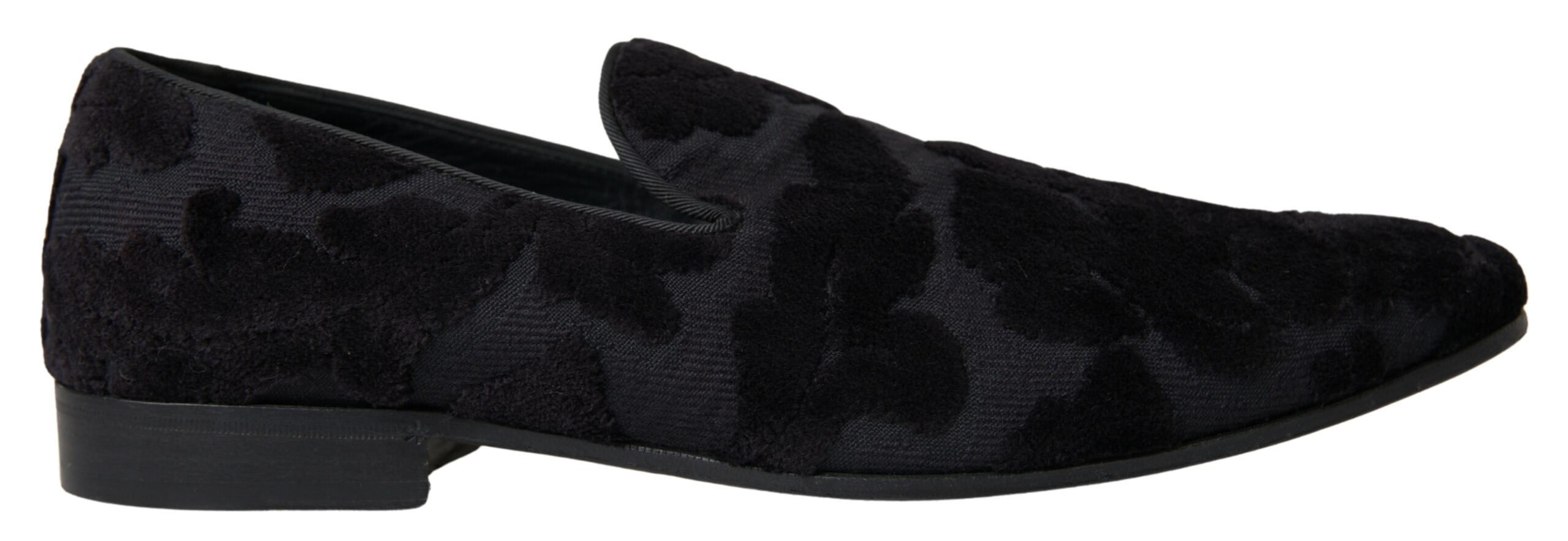 Zwarte brokaat loafers formele schoenen