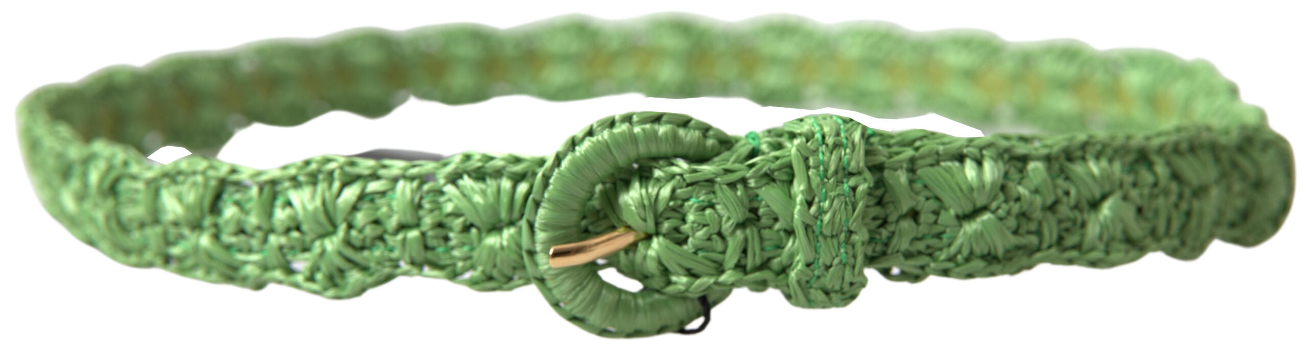 Groene viscose geweven skinny tailleriem