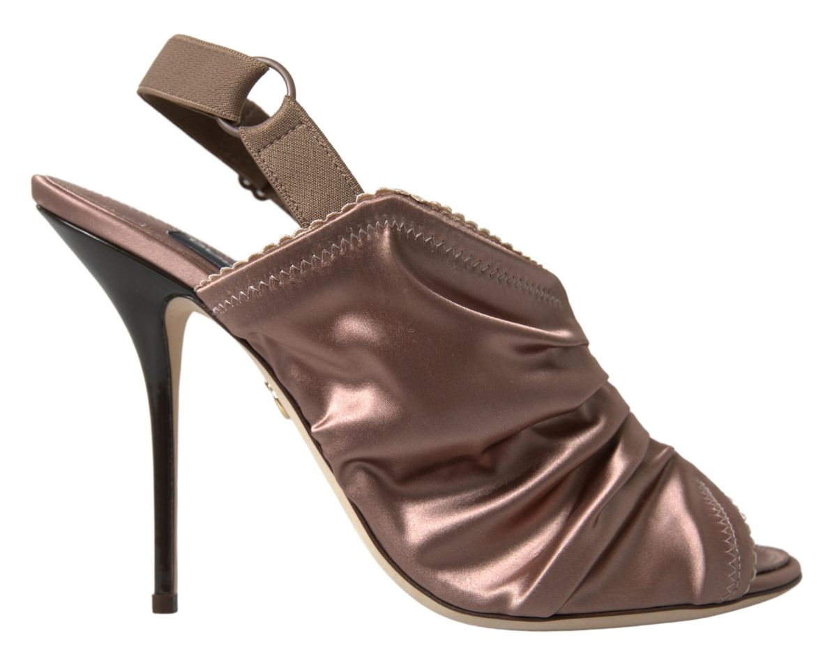 Lichtbruine slingback korset stijl stiletto hakken met sluiting