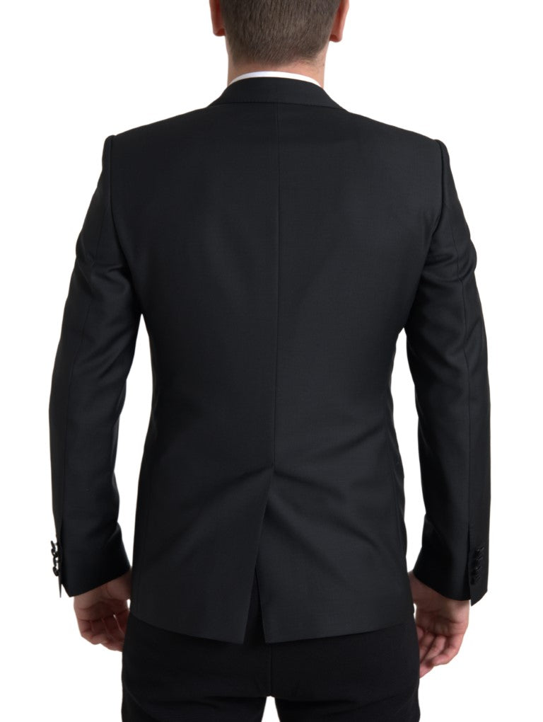 Zwarte wollen enkelrijs MARTINI blazer