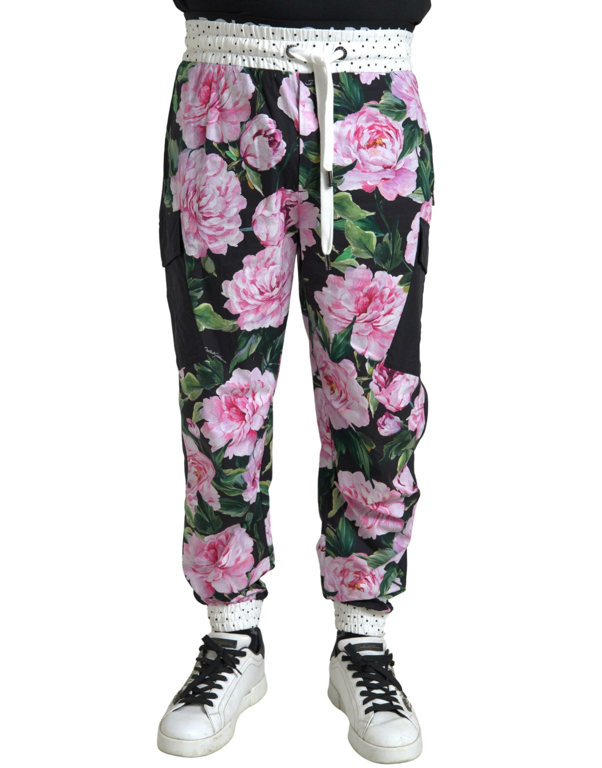 Multicolor Peony Joggingbroek Katoenen Herenbroek