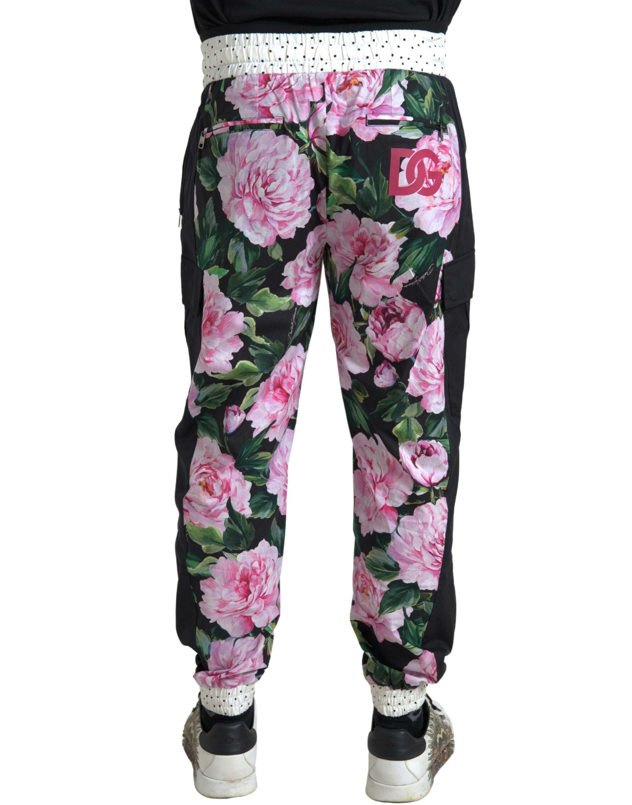 Multicolor Peony Joggingbroek Katoenen Herenbroek