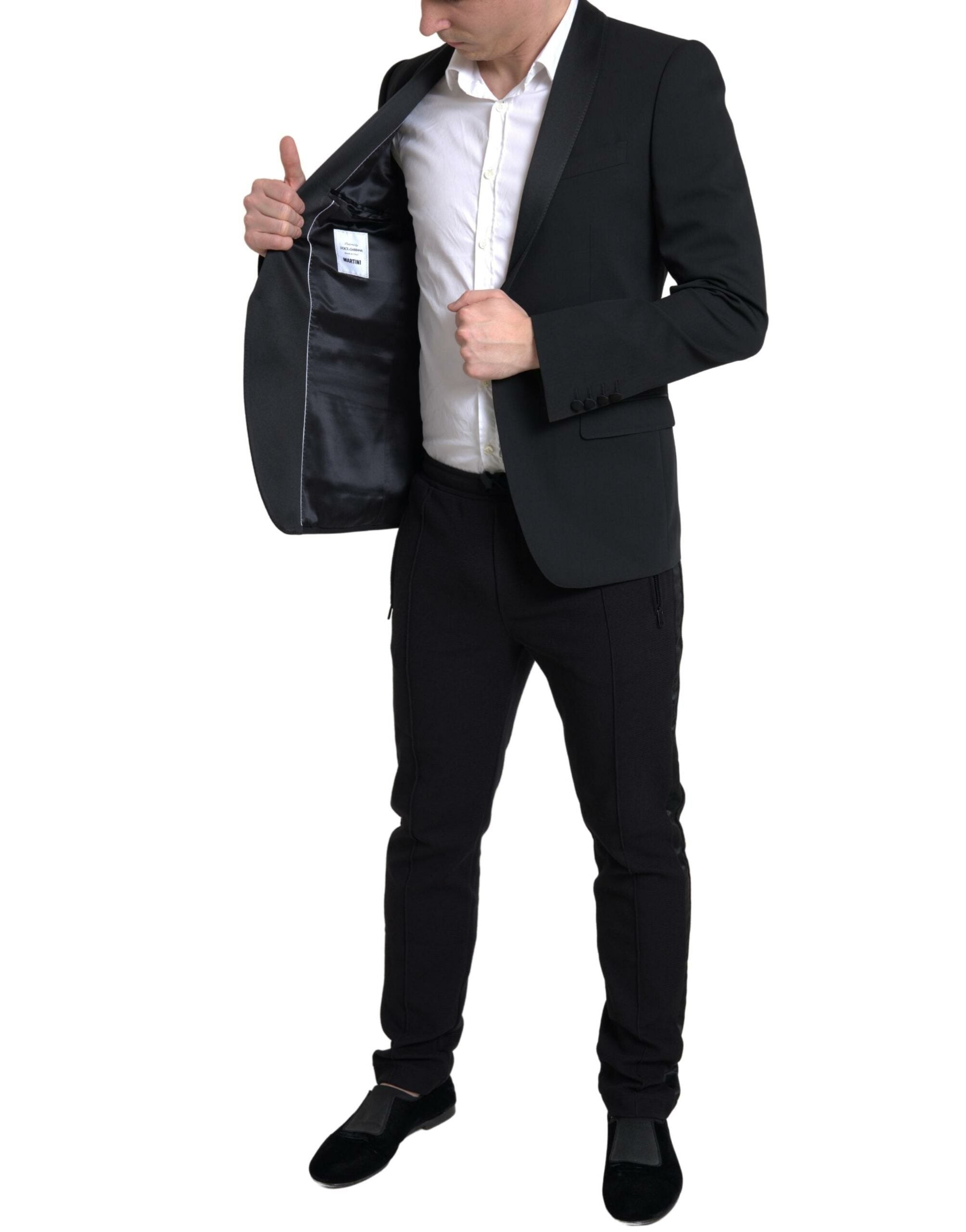 Zwarte wollen enkelrijs MARTINI blazer