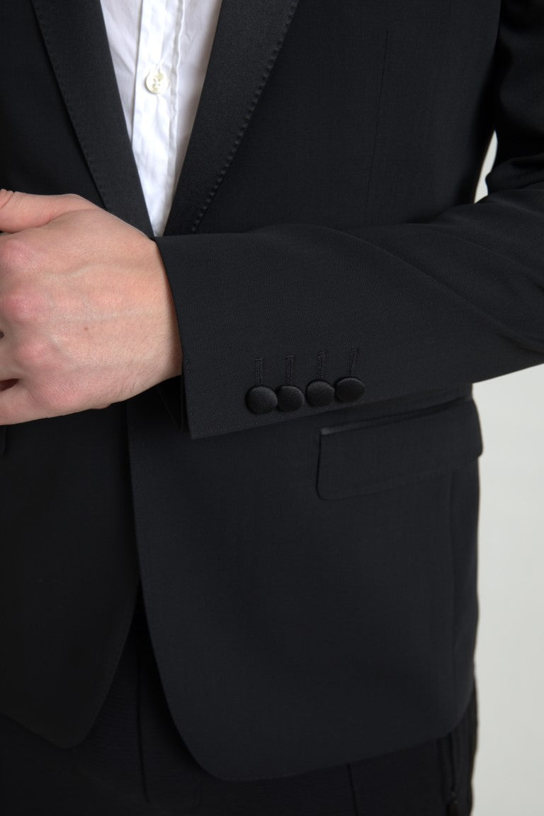 Zwarte wollen enkelrijs MARTINI blazer