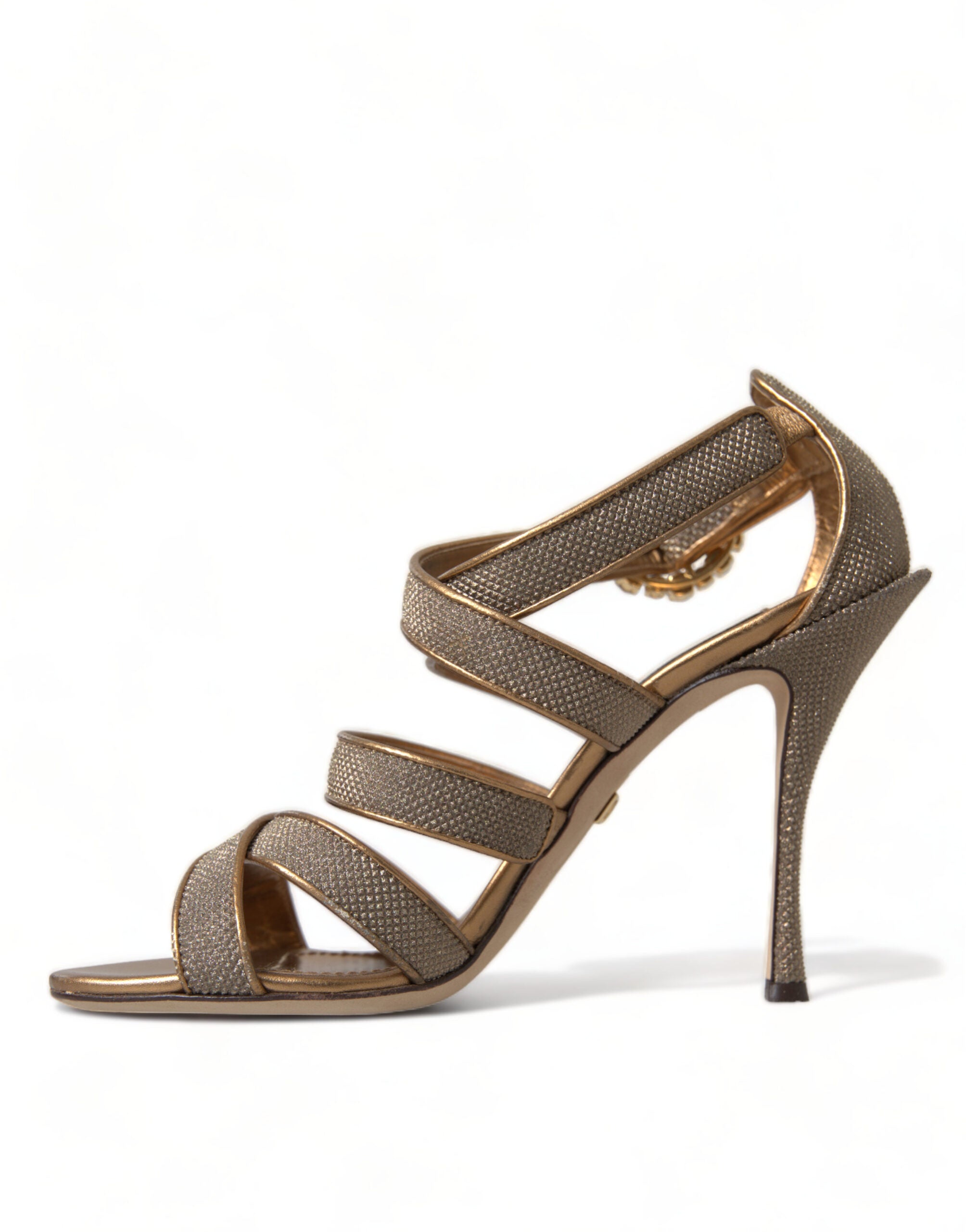 Bronzen kristallen bandjes hakken sandalen schoenen