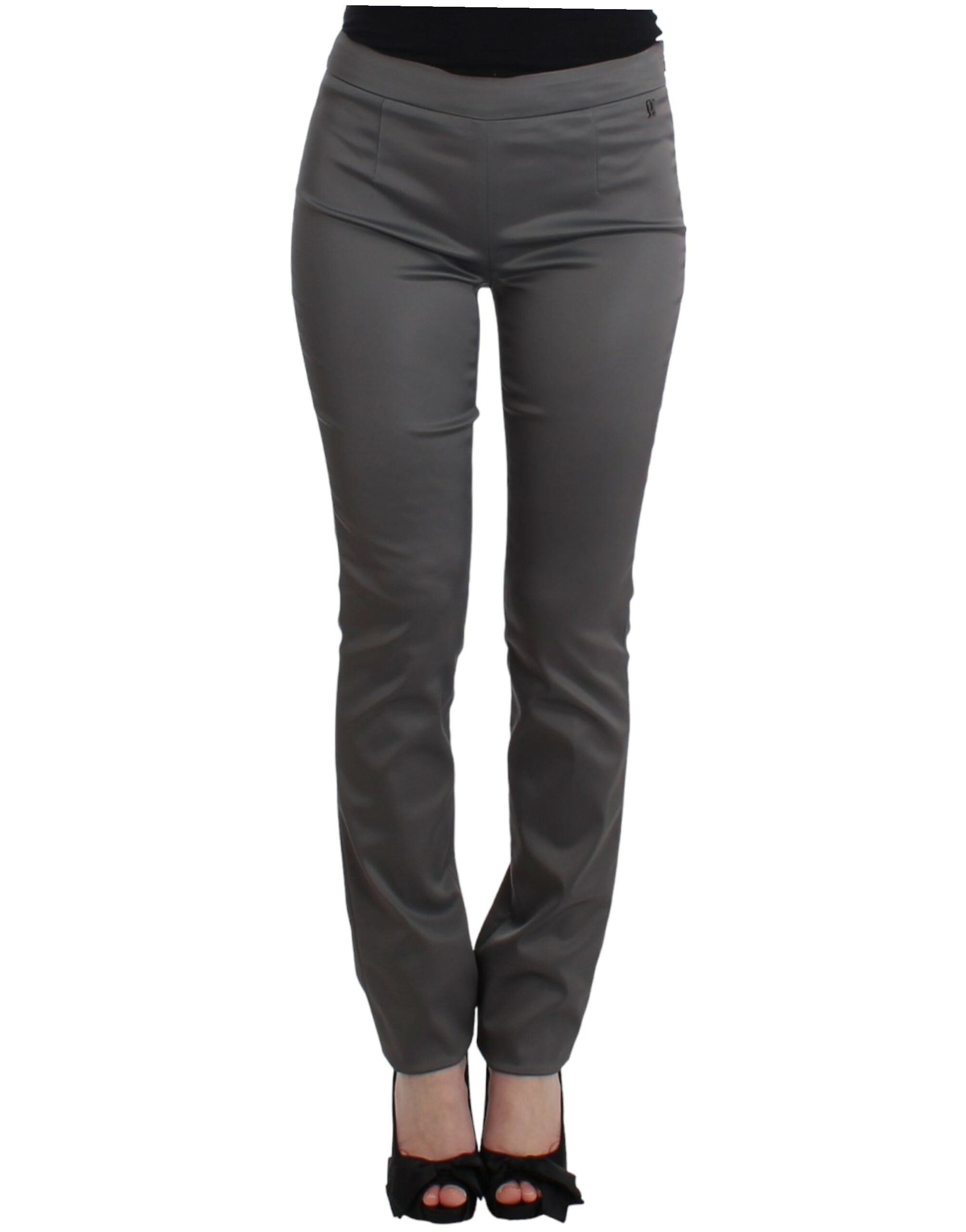 Grijze slim fit broek