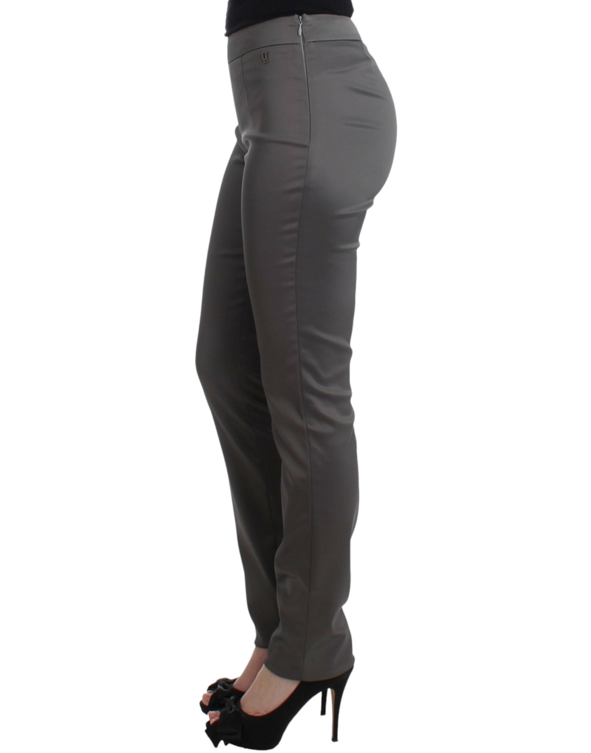 Grijze slim fit broek