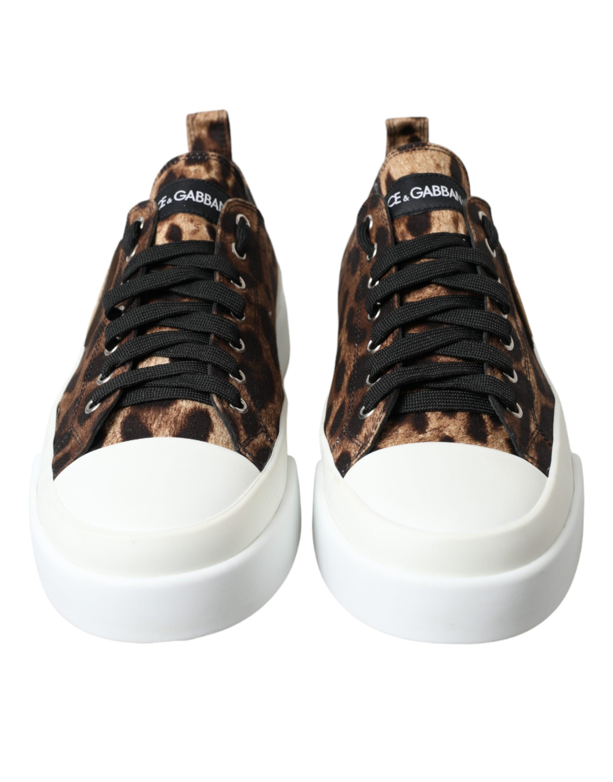 Bruine luipaard canvas sneakers