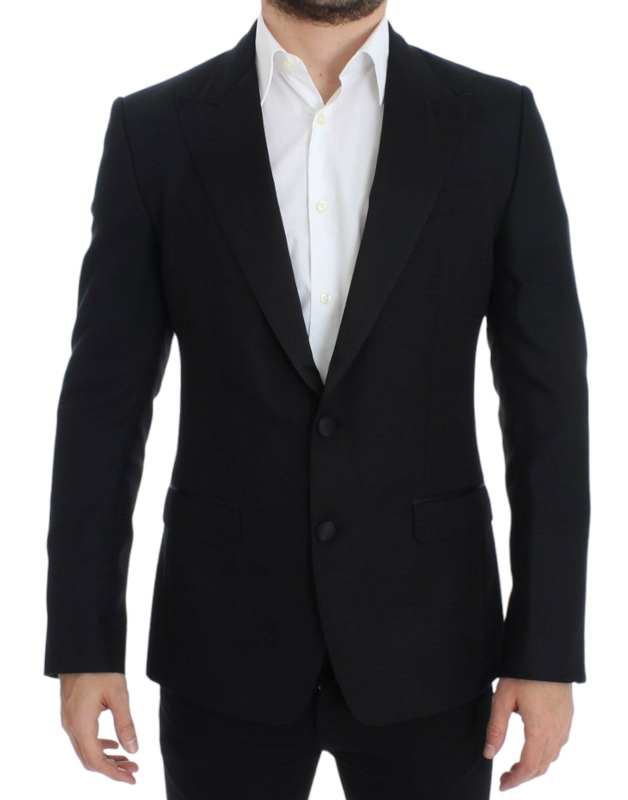 Zwarte wollen zijden SICILIA blazer