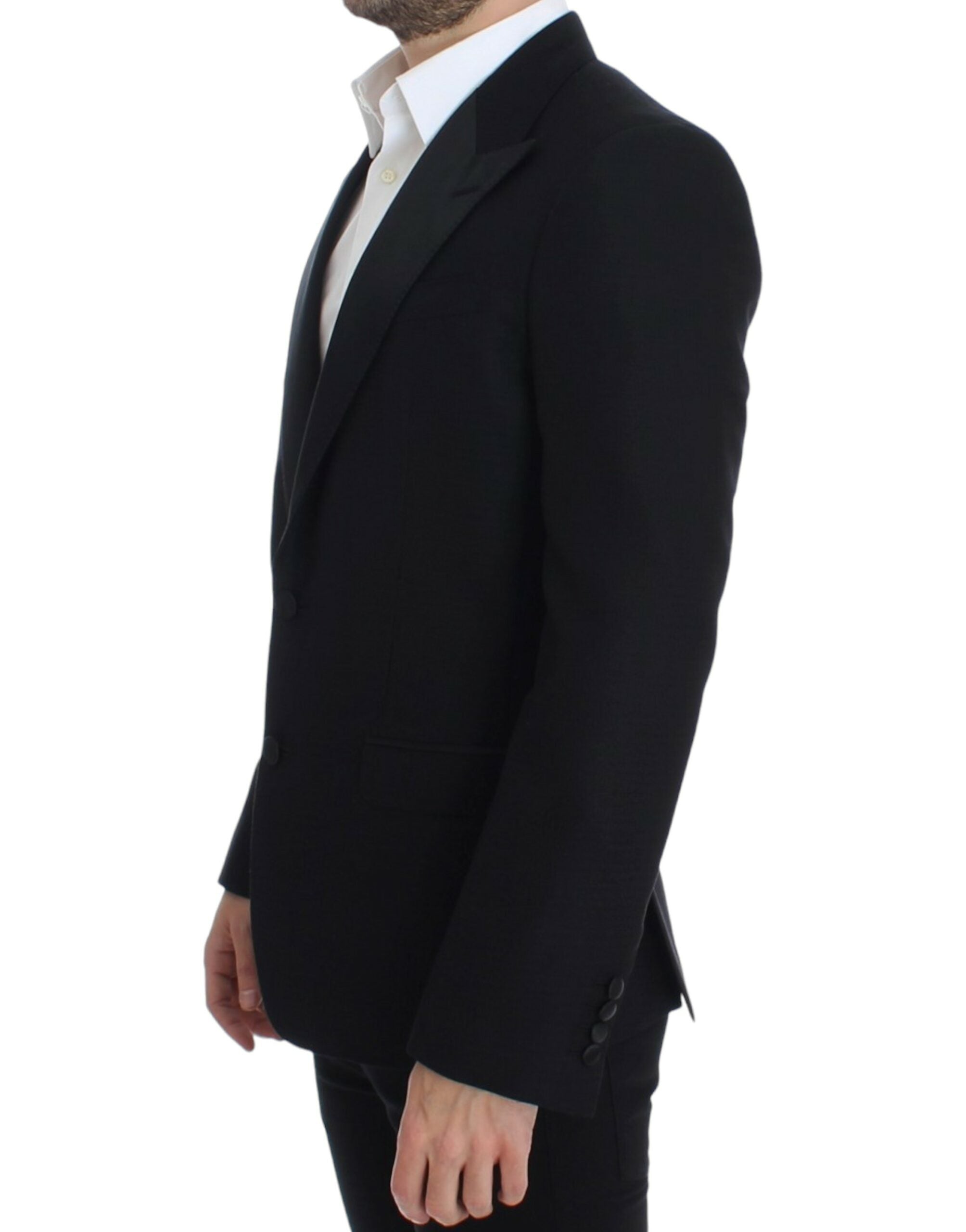 Zwarte wollen zijden SICILIA blazer