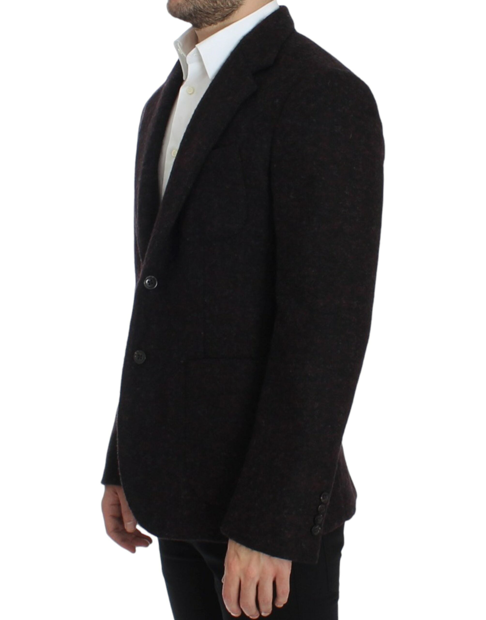 Bordeaux alpaga blazer met twee knopen