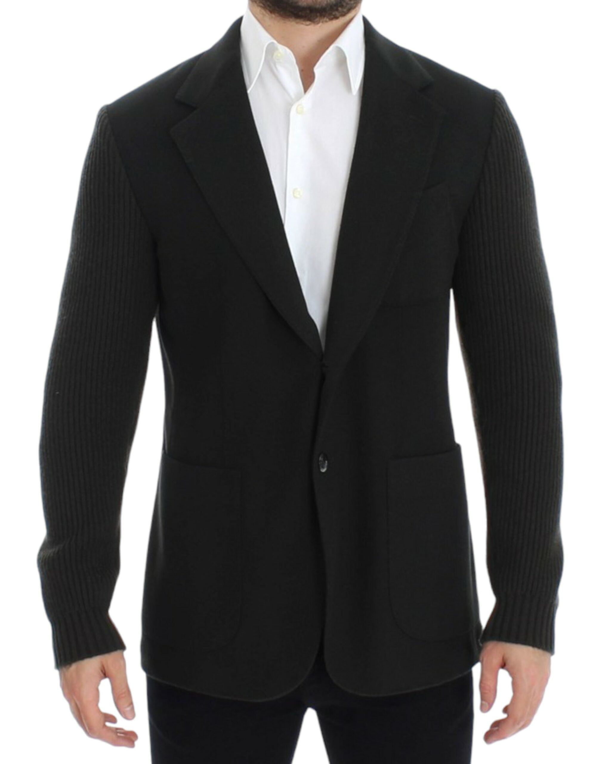 Groen kasjmier tweeknoopsblazer