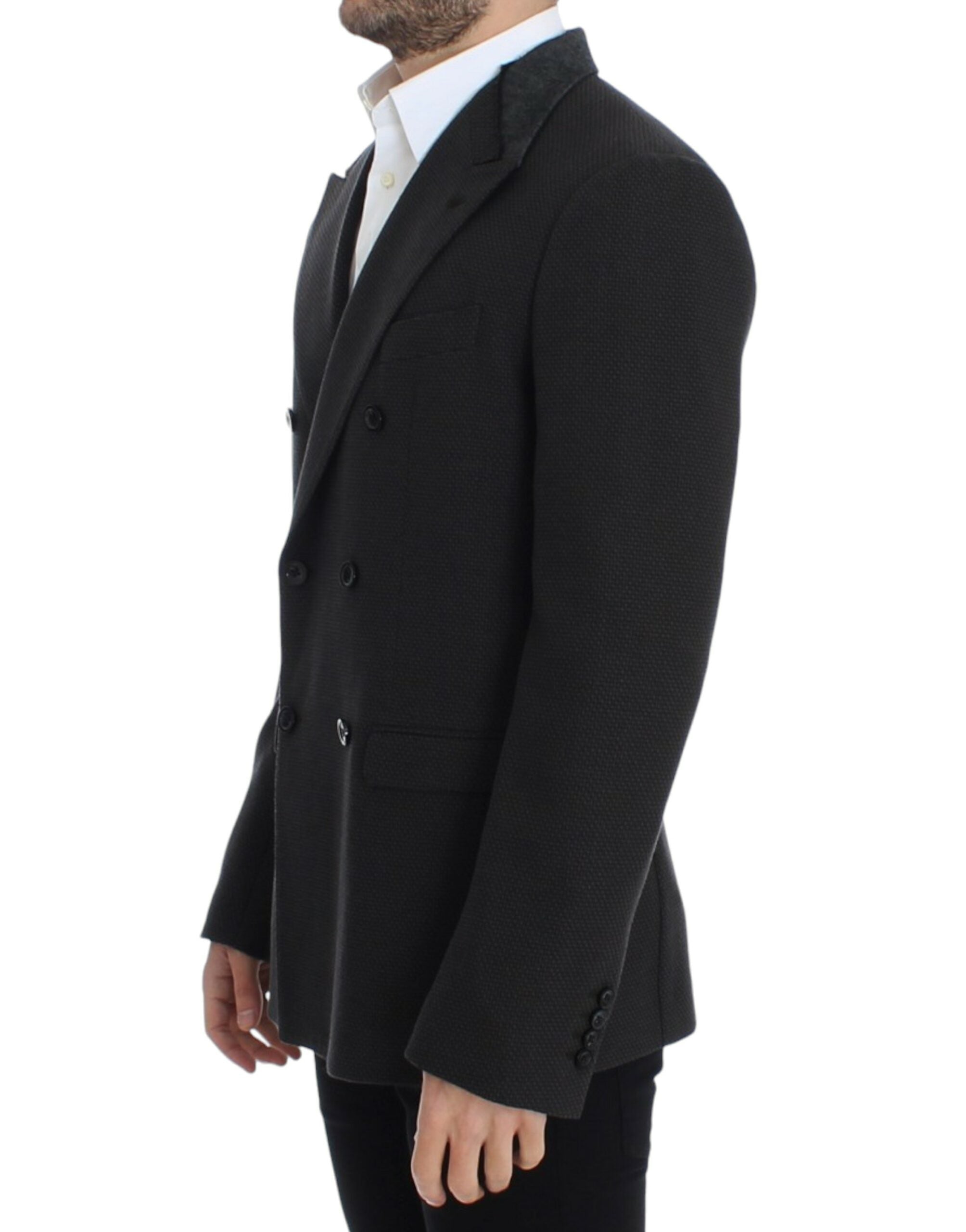 Bruine wollen slim fit blazer