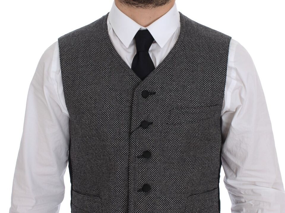 Grijs katoenmix logovest Gilet Weste